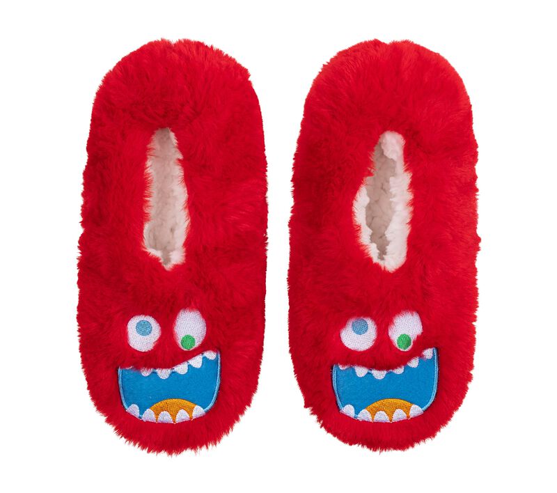 Monster Red Slipper Socks - 1 Pack, RED, largeimage number 0