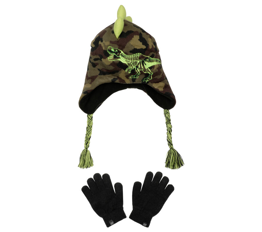Camouflage T-rex Hat and Glove Set, CAMUFLAJE, largeimage number 0