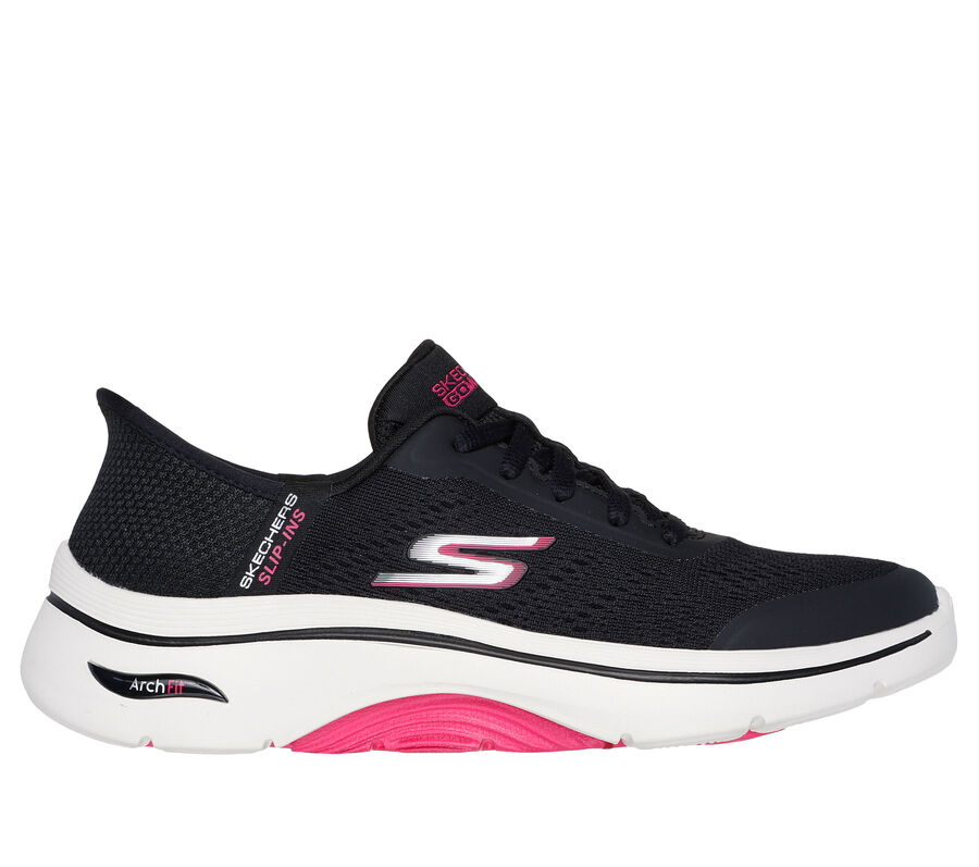 Skechers Slip-ins: GO WALK Arch Fit 2.0, NEGRO / ROSA CALIENTE, largeimage number 0