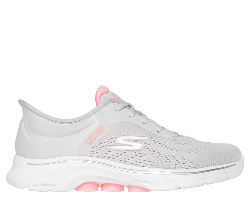 Skechers Slip-ins: GO WALK 7 - Valin, GRIS / ROSA, largeimage number 0