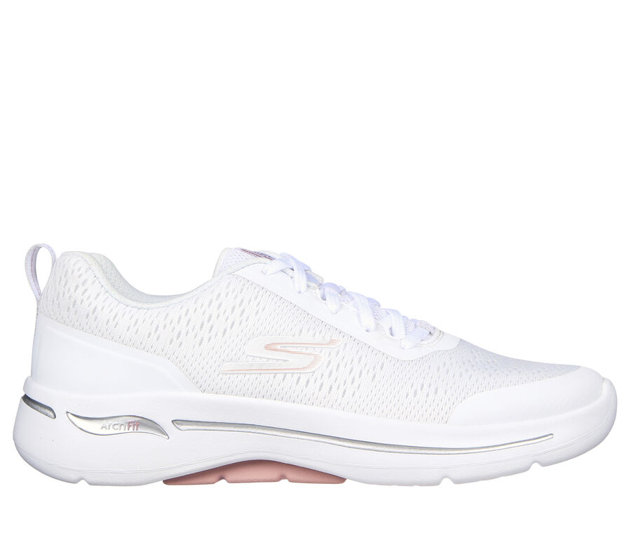 GO WALK Arch Fit - Uptown Summer, WHITE / LIGHT PINK, largeimage number 0