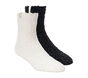 GO LOUNGE Furry Crew Socks - 2 Pack, WHITE / BLACK, large image number 0