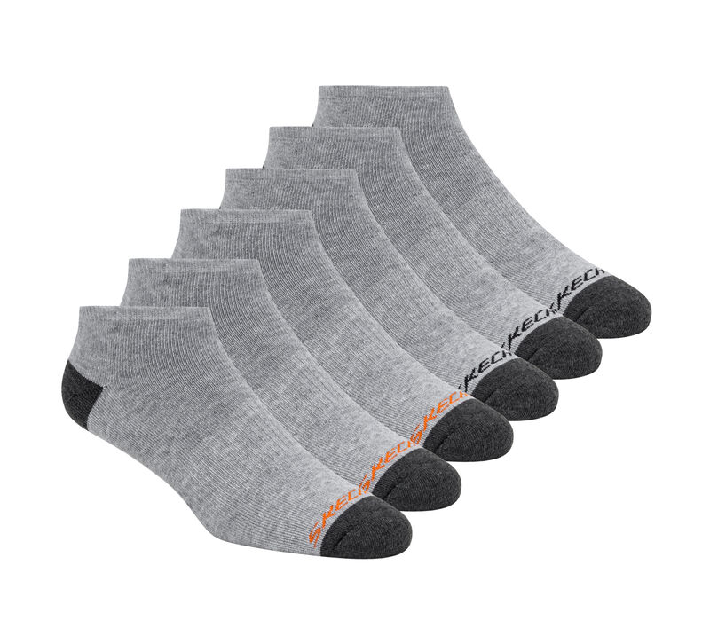 6 Pack Walking Low Cut Socks, GRIS, largeimage number 0