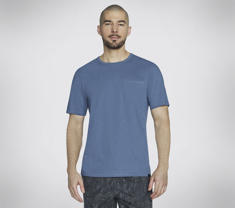 SKECH-BREEZE Slub Pocket Tee, BLUE  /  GRAY, largeimage number 0