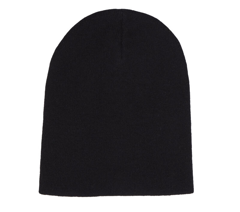 Merino Wool Beanie Hat, BLACK, largeimage number 0