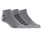 3 Pack Low Cut Terry Trainer Work Socks, GRIS, large image number 0