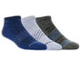 3 Pack Low Cut Diamond Arch Socks, AZUL, large image number 0