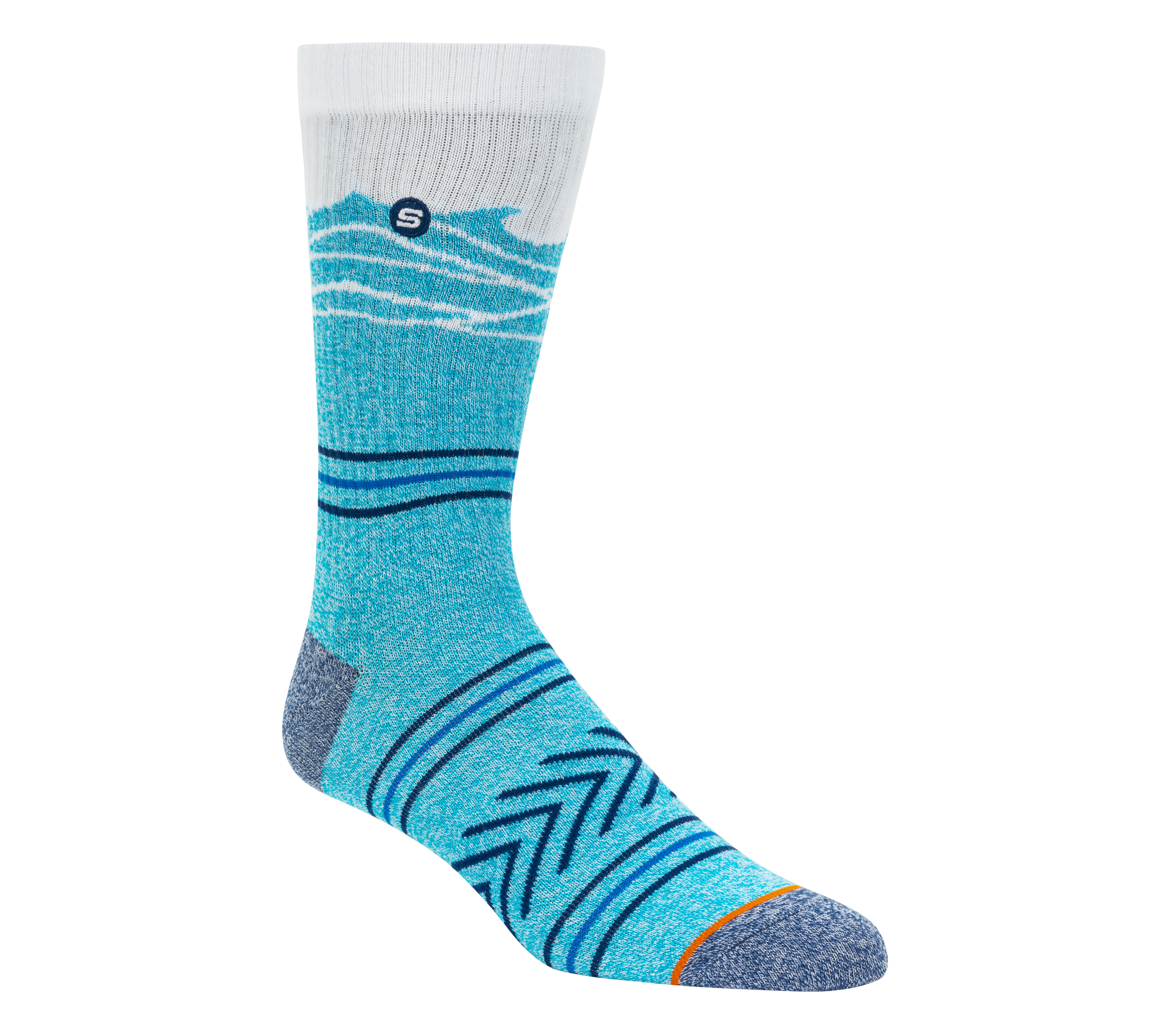 Skechers 1 Pack Beach Waves Crew medias o calcetines? en Azul, talla Grande