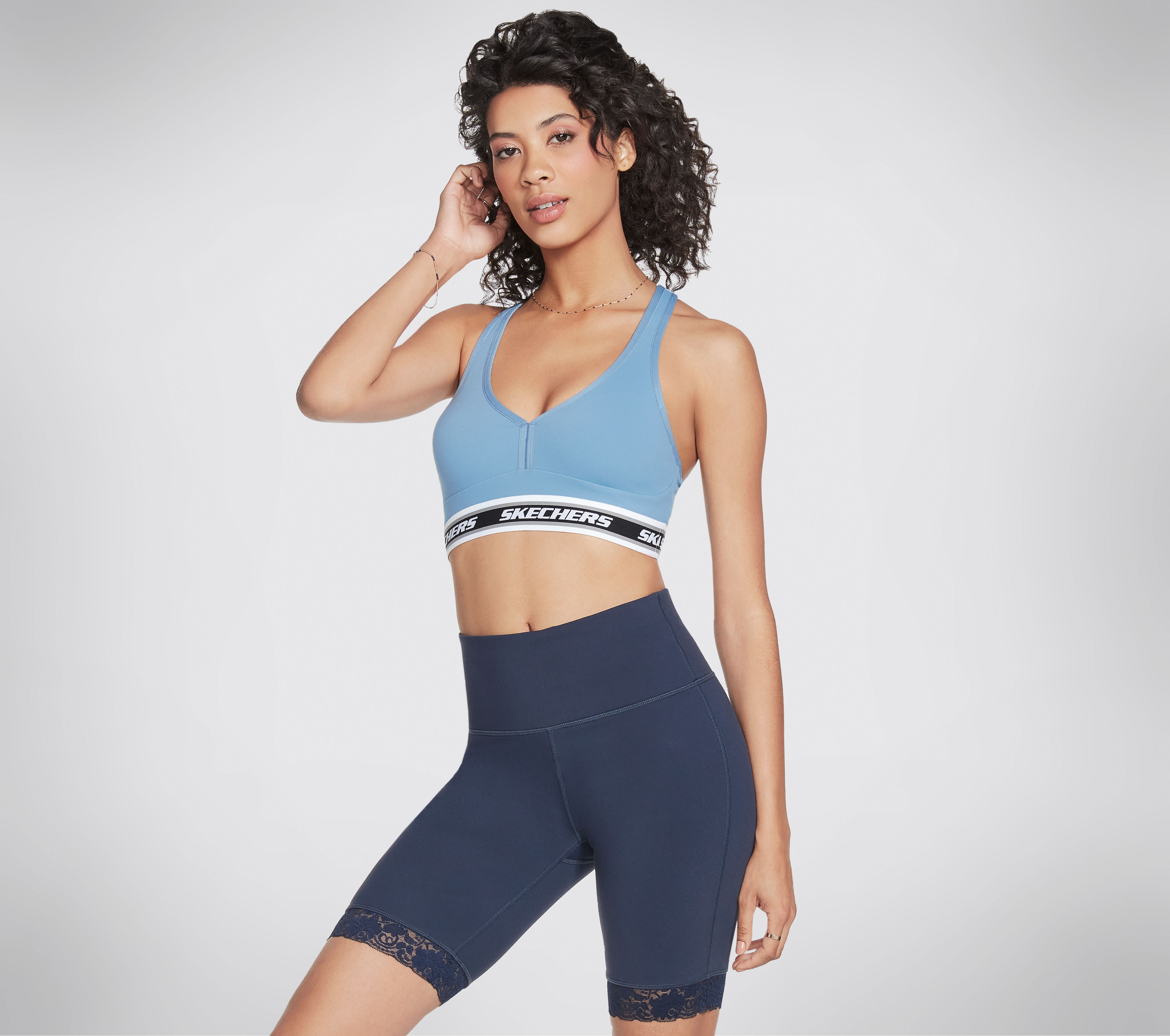 Skechers GO WALK Jacquard Bra en Azul/Gris, talla 3XL