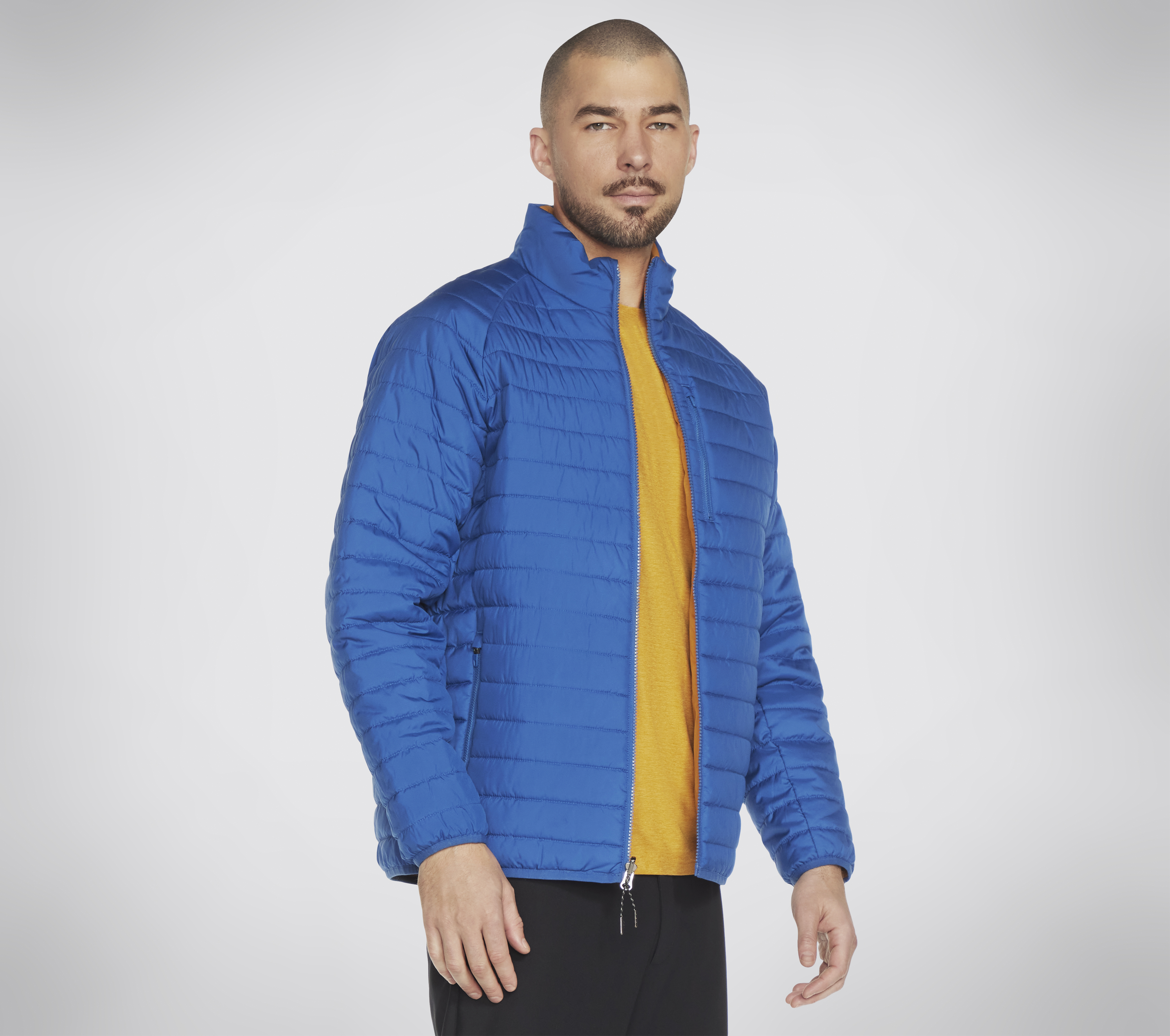 Skechers GO SHIELD Altitude Reversible chaqueta en Royal, talla 2XL