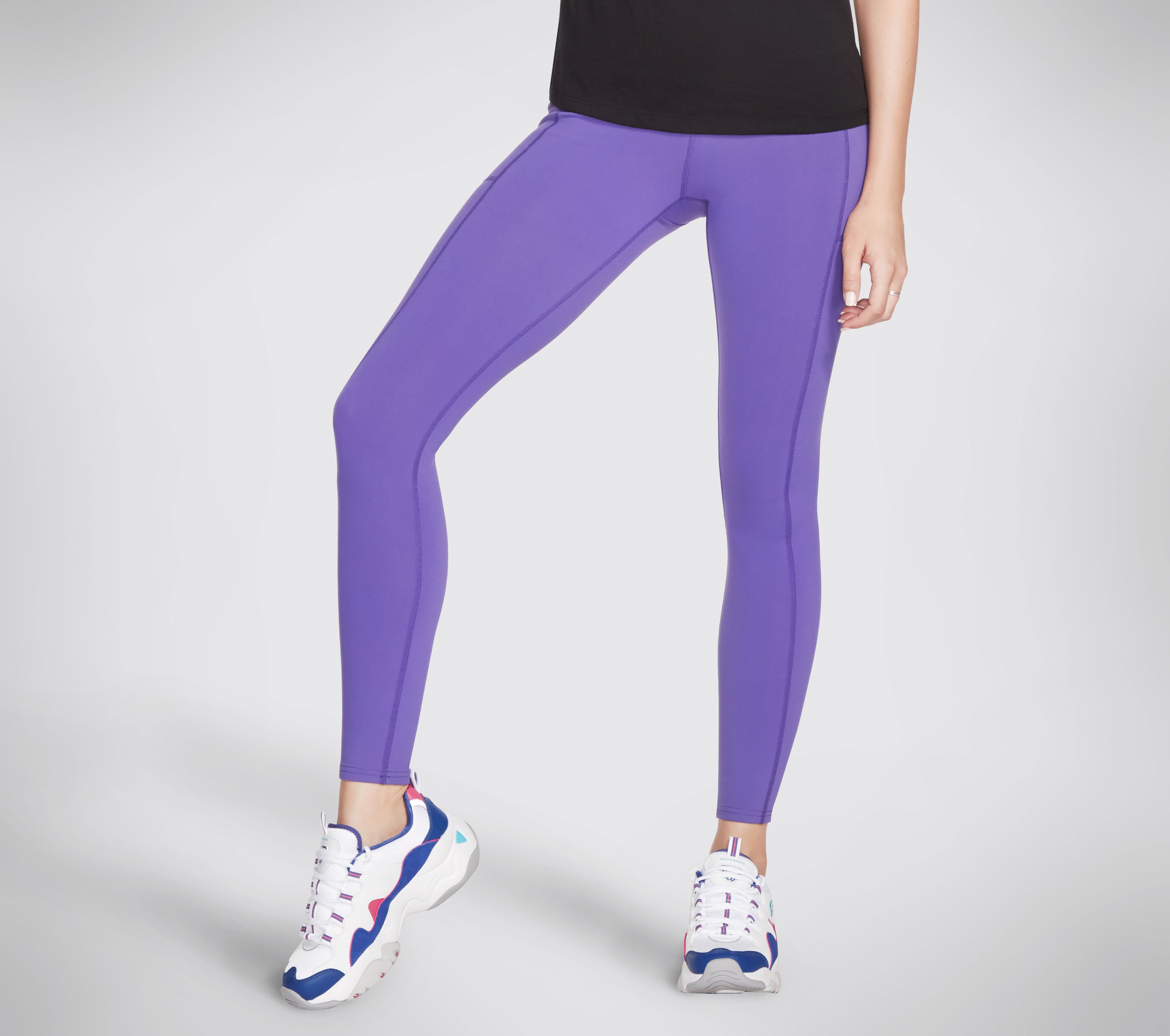 Skechers GO WALK High Waist Legging en Azul/Morado, talla Pequeña