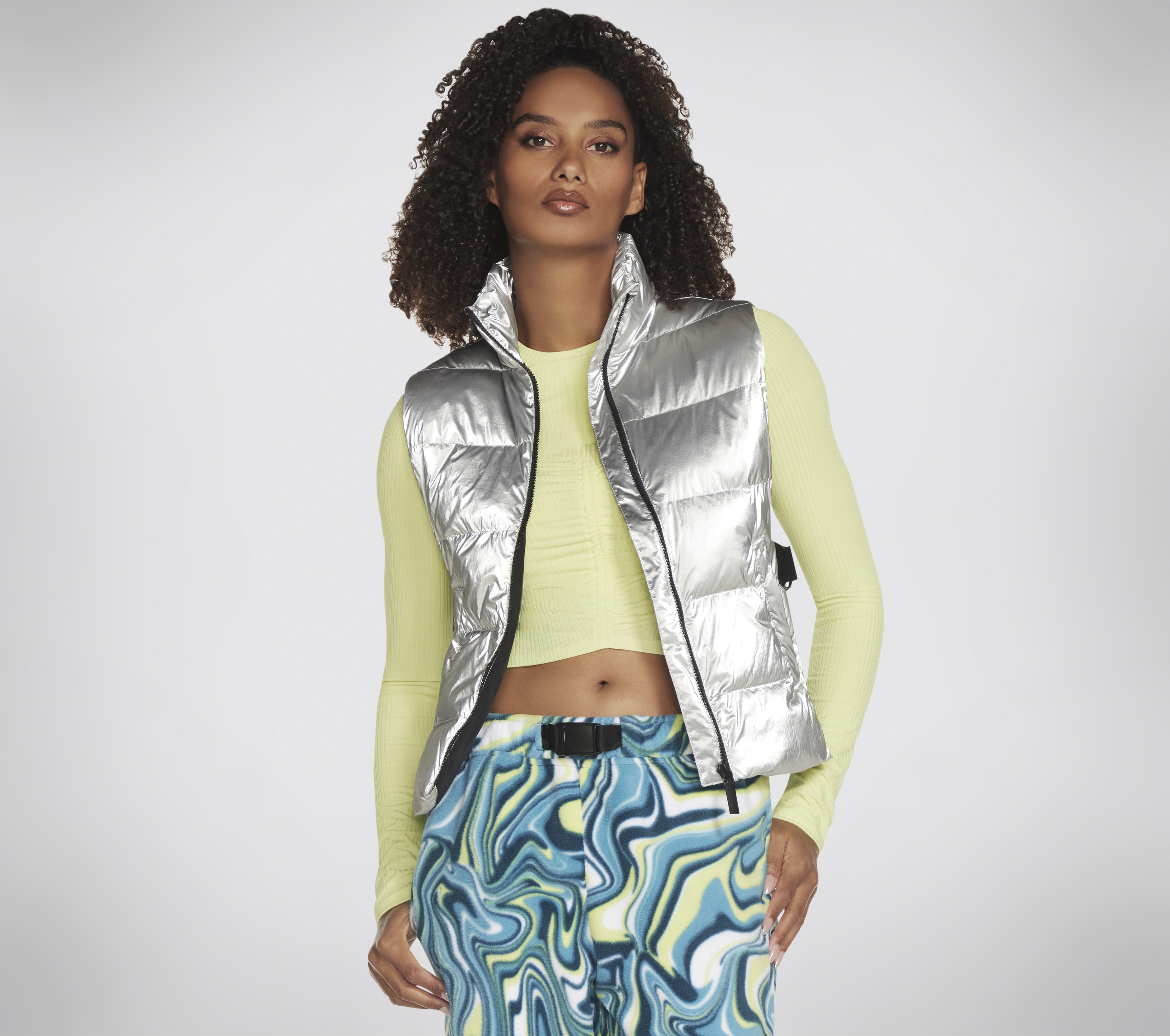 Skechers Hypershine Vest en Plata, talla 2XL