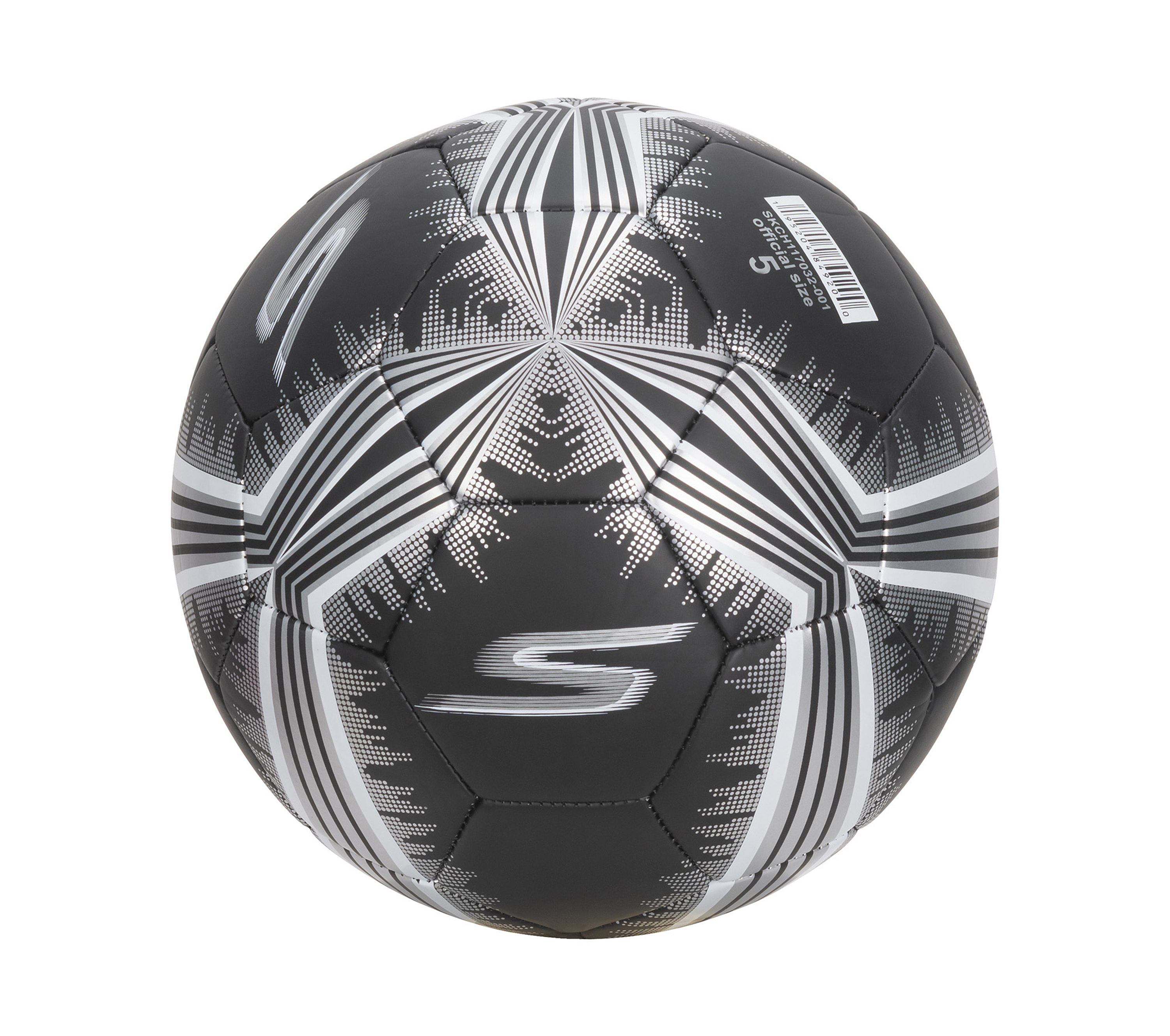 Skechers Hex Metallic Mini Stripe talla 5 Soccer Ball en Negro