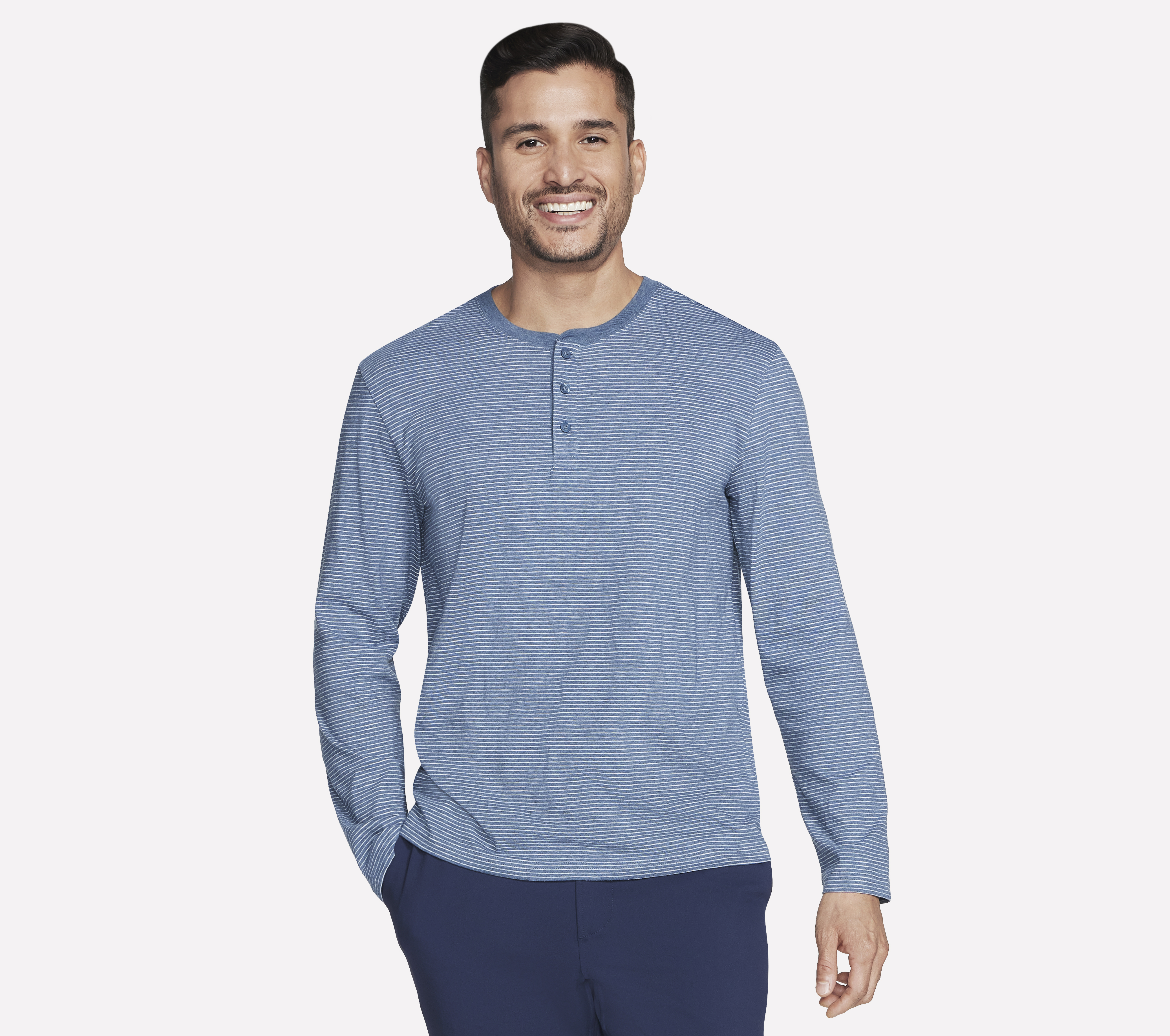 Skechers Skech Jersey Henley en Denim, talla Media