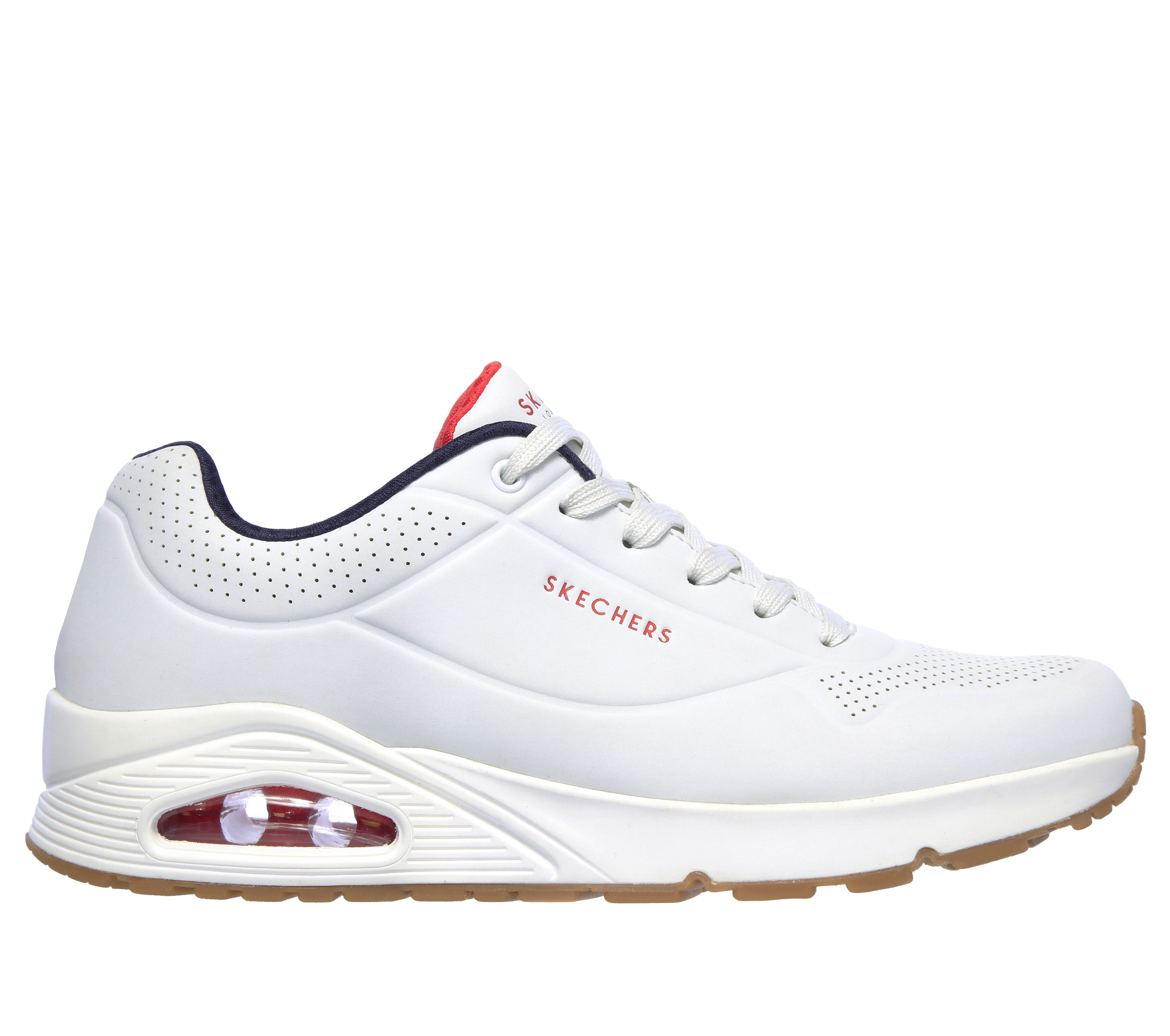 Skechers Uno - Stand On Air en Blanco/Navy, talla 47.5