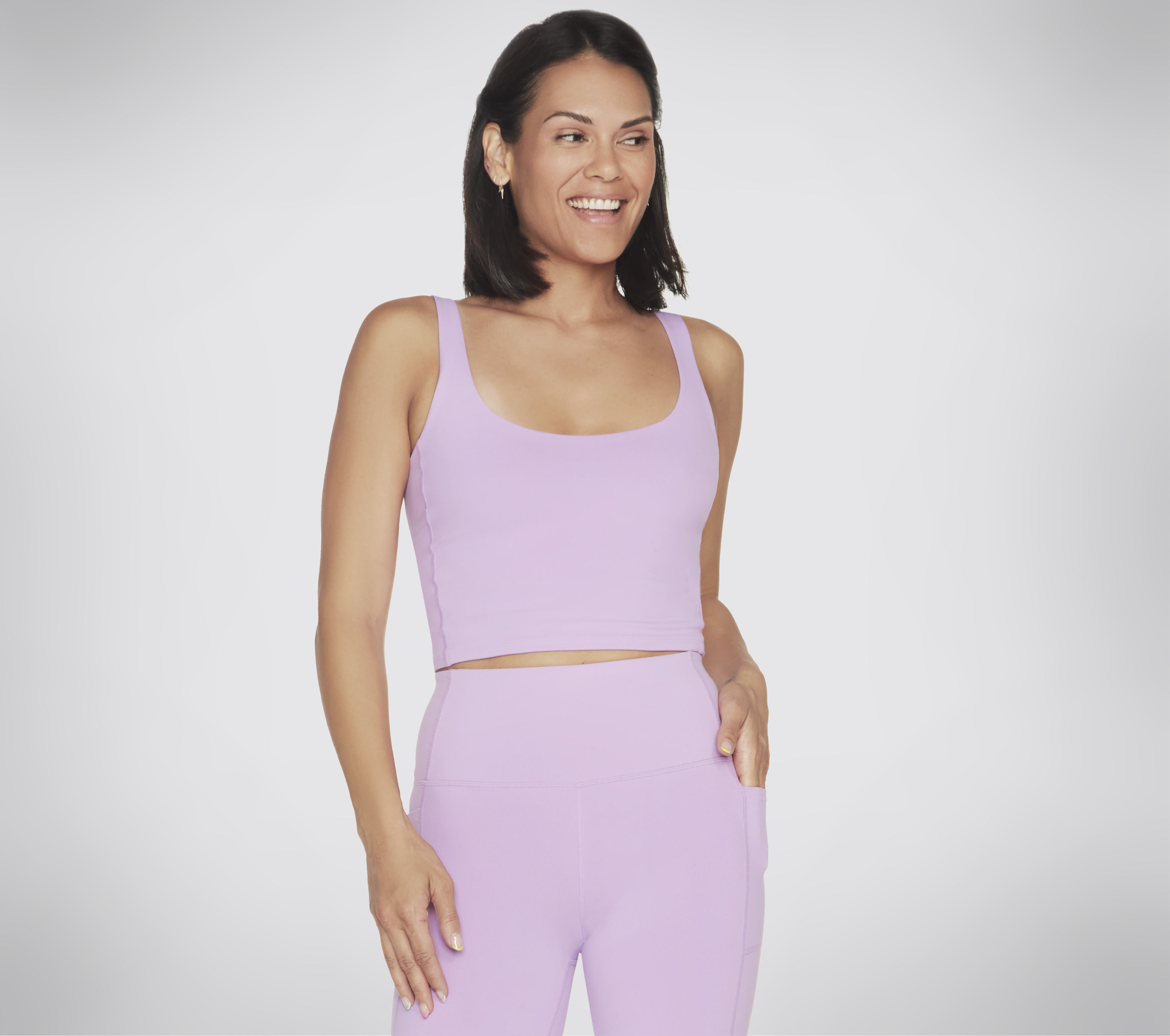 Skechers GOFLEX Joy Longline Bra en Morado/Violeta, talla Grande