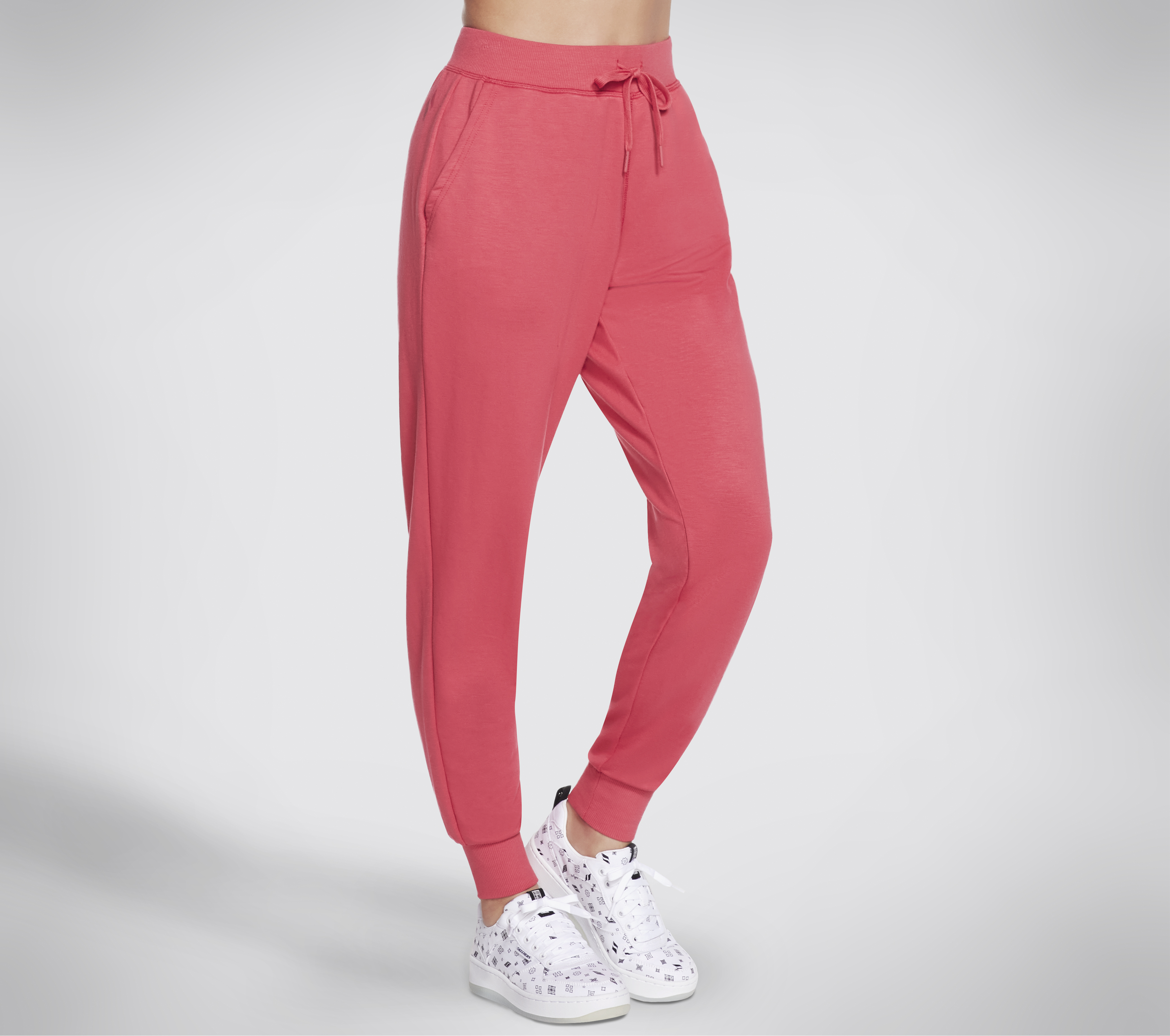 Skechers SKECHLUXE Restful pantalones jogger en Rojo/Rosa, talla Pequeña