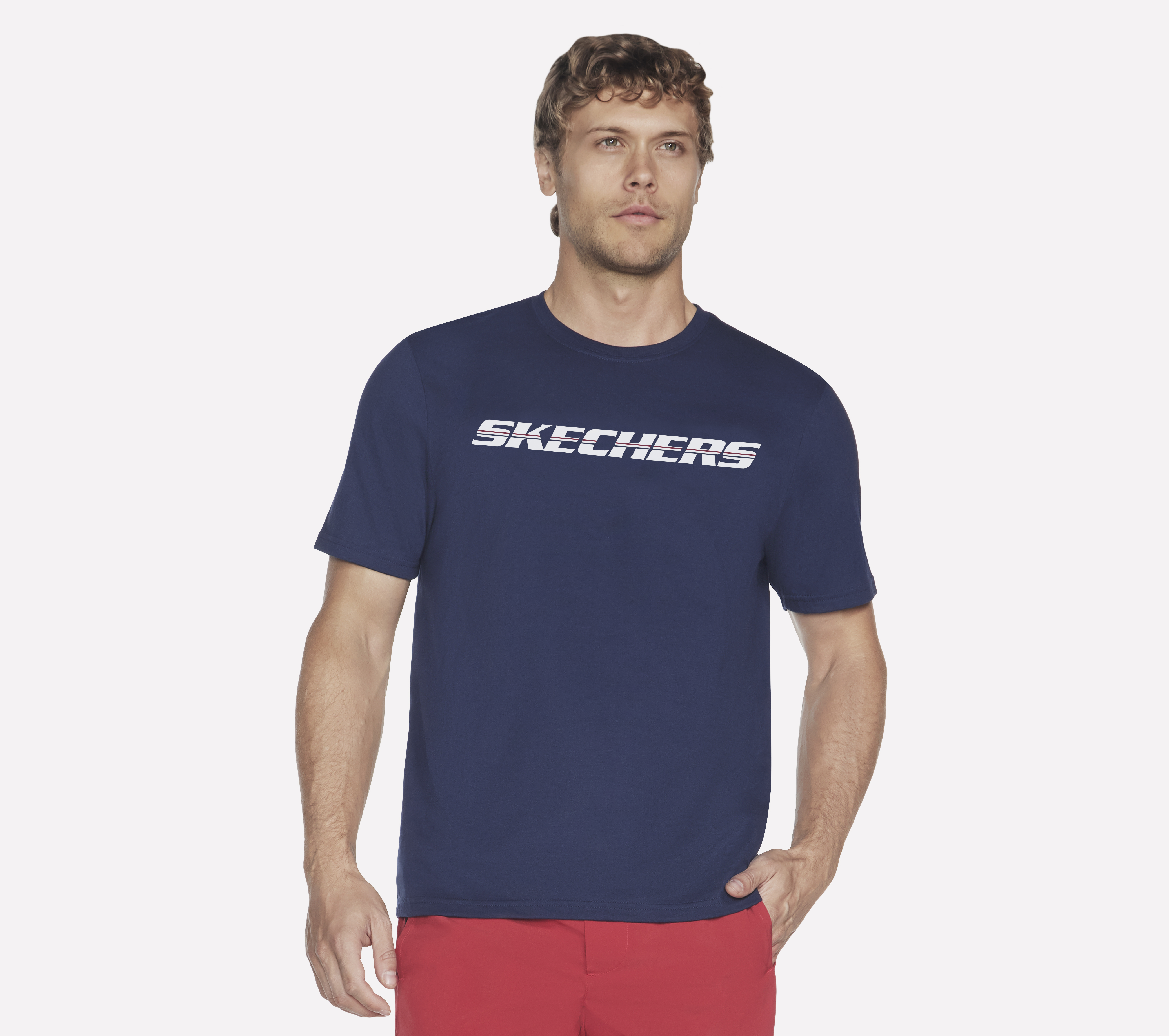 Skechers Strikethrough camiseta en Navy, talla 3XL