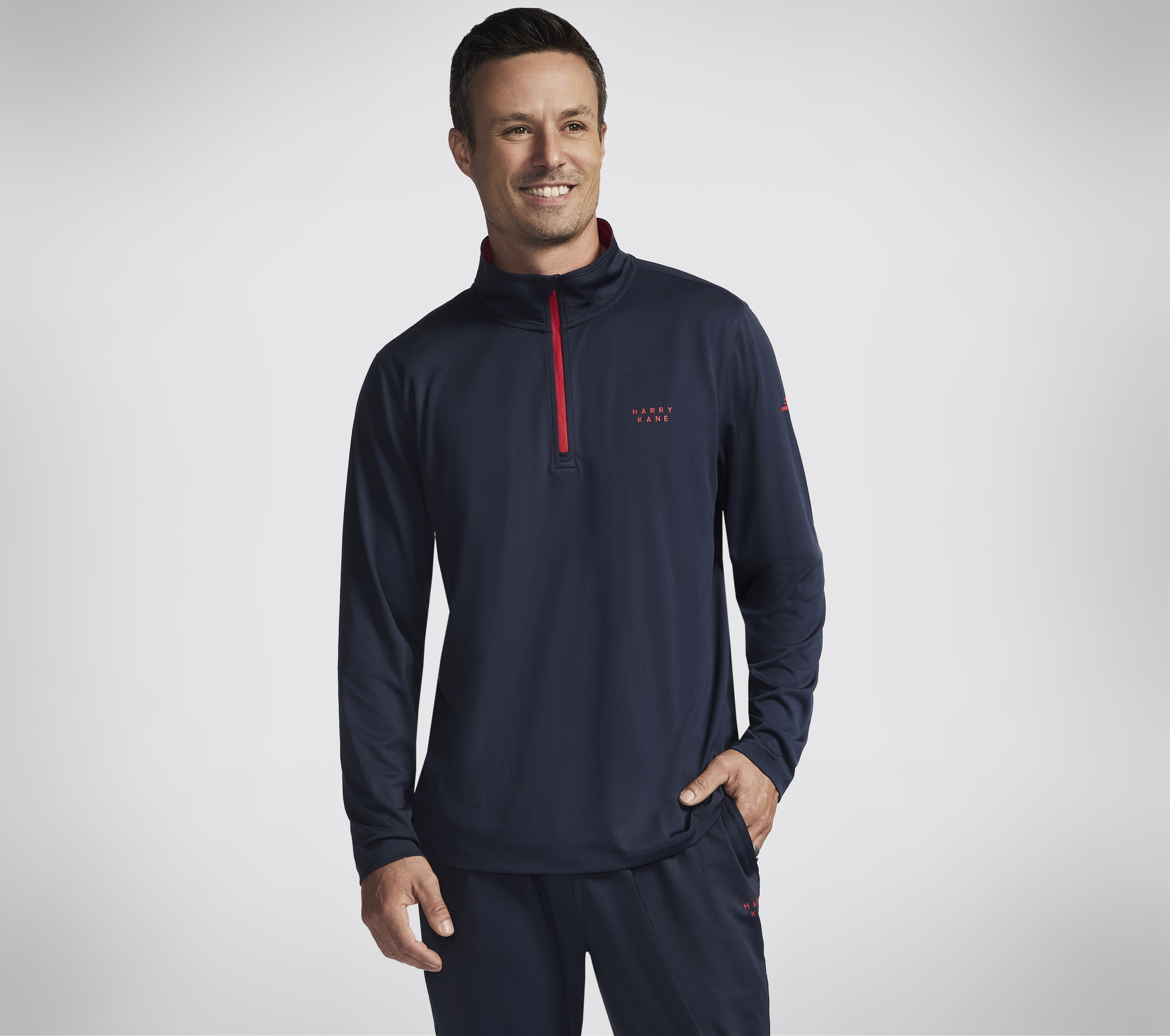 Skechers Kane 1/4 Zip en Navy, talla Grande