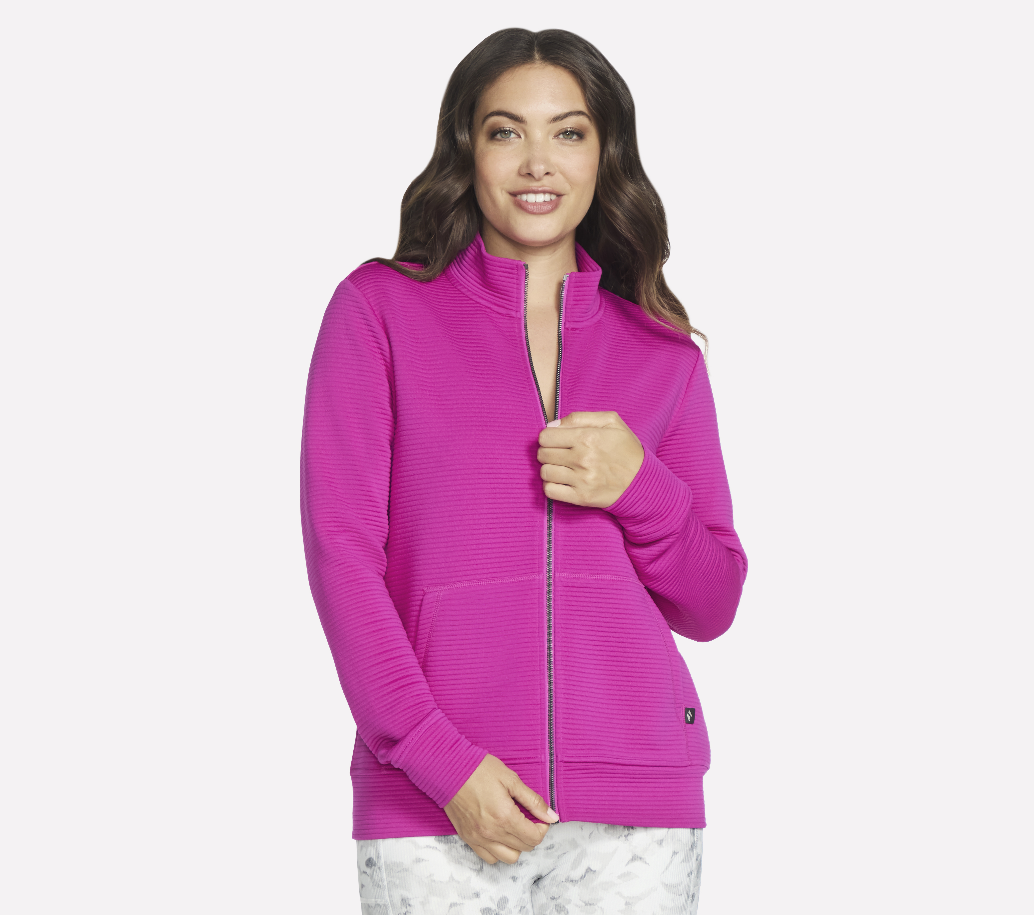 Skechers The Hoodless sudadera GO WALK Everywhere chaqueta en Rosa/Morado, talla Grande