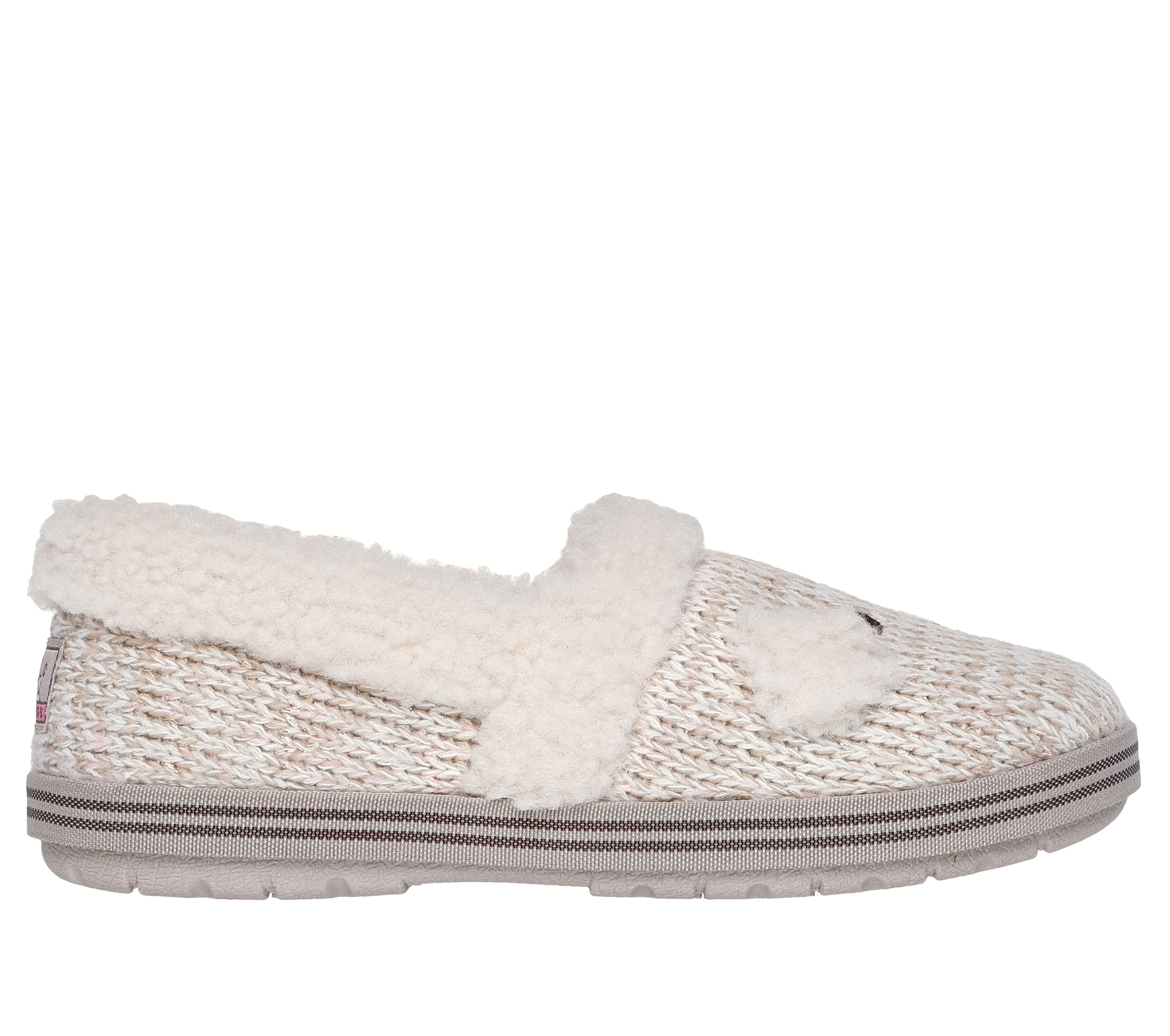 Skechers BOBS Too Cozy - Puppy Pal en Rota Blanca, talla 39, Vegan