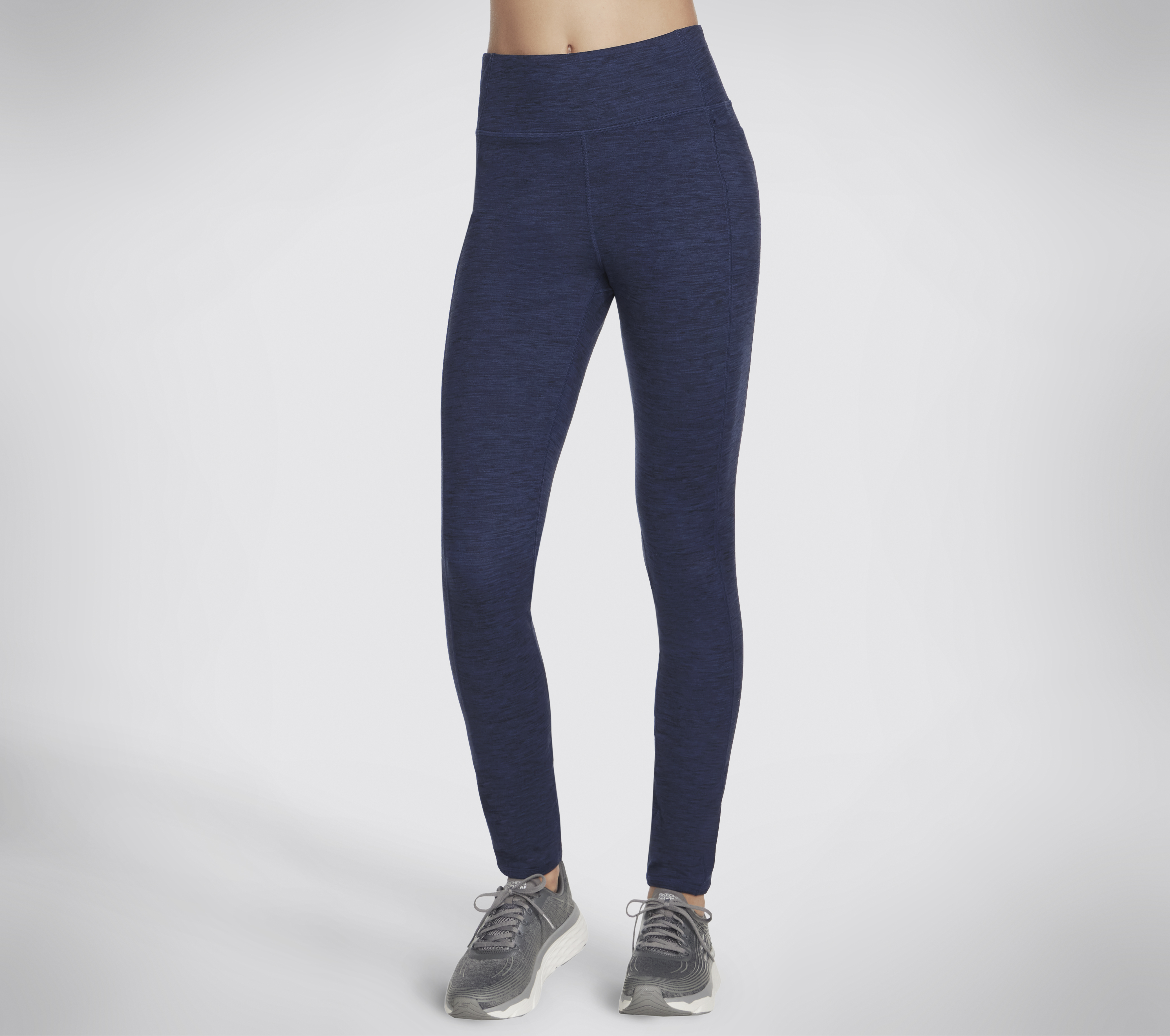 Skechers GOSTRETCH Diamond Brushed FL High Waist Legging en Navy, talla XS, Vegan