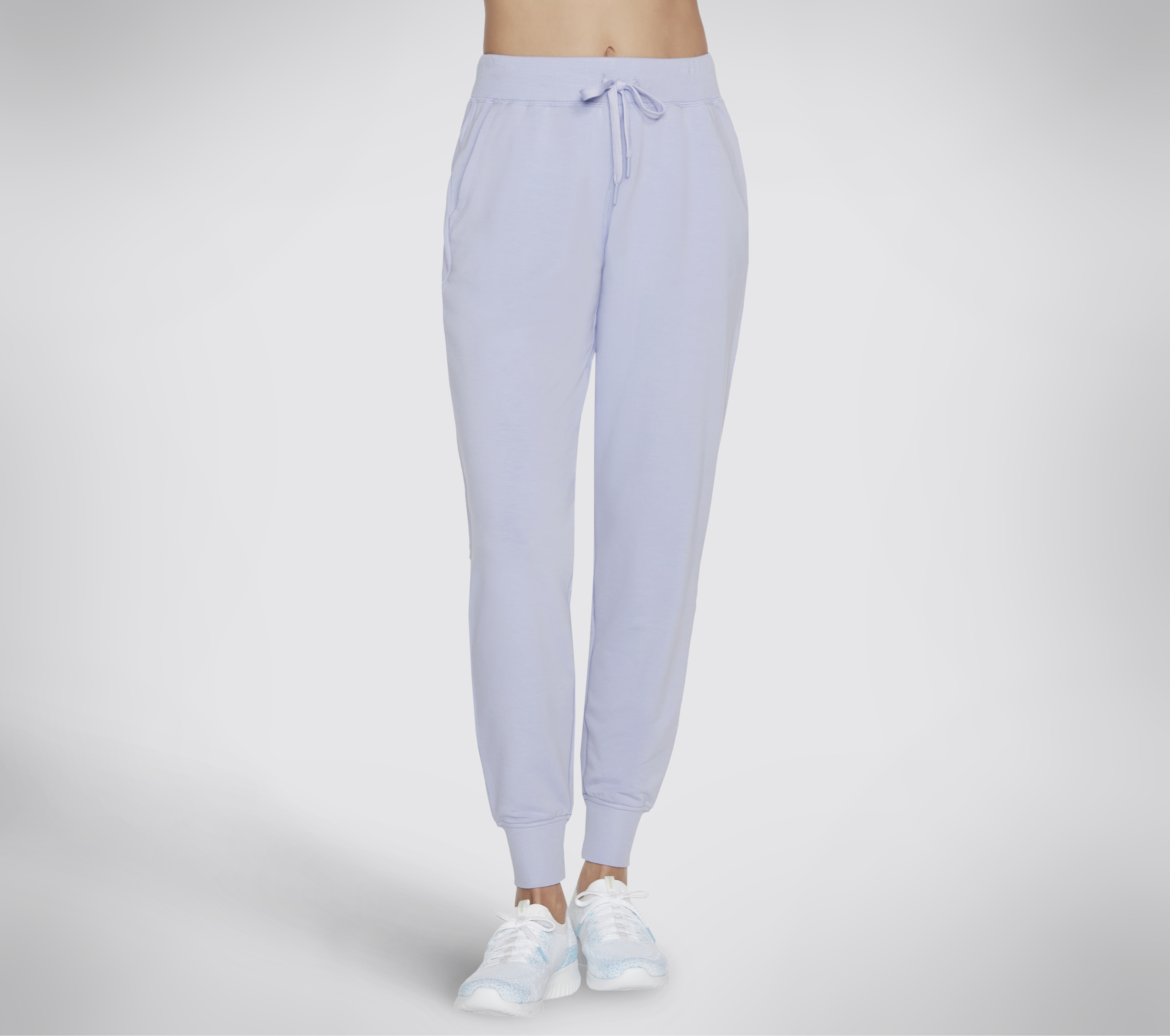 Skechers SKECHLUXE Restful pantalones jogger en Lavanda/Rosa Claro, talla XL