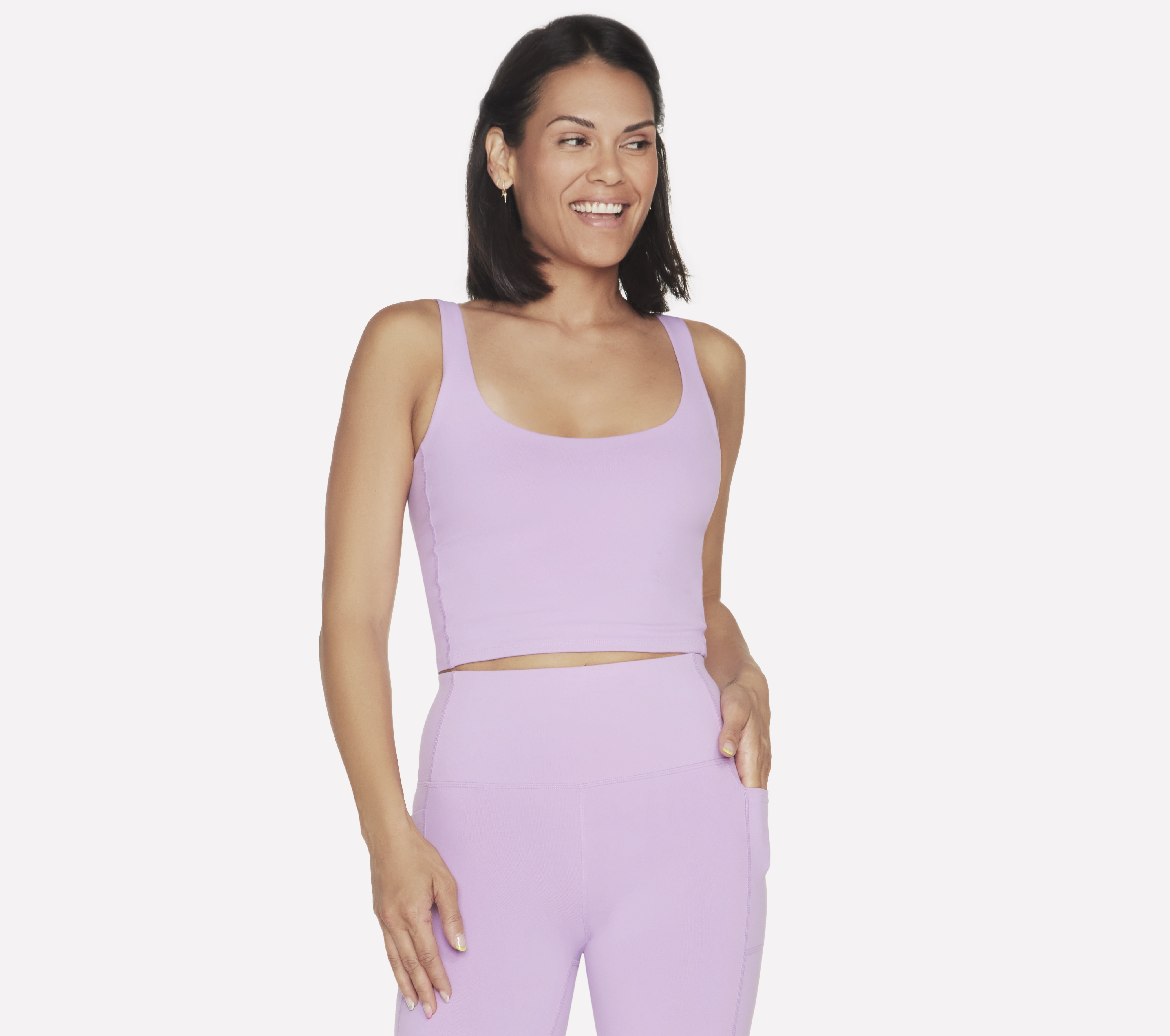 Skechers GOFLEX Joy Longline Bra en Morado/Violeta, talla Grande