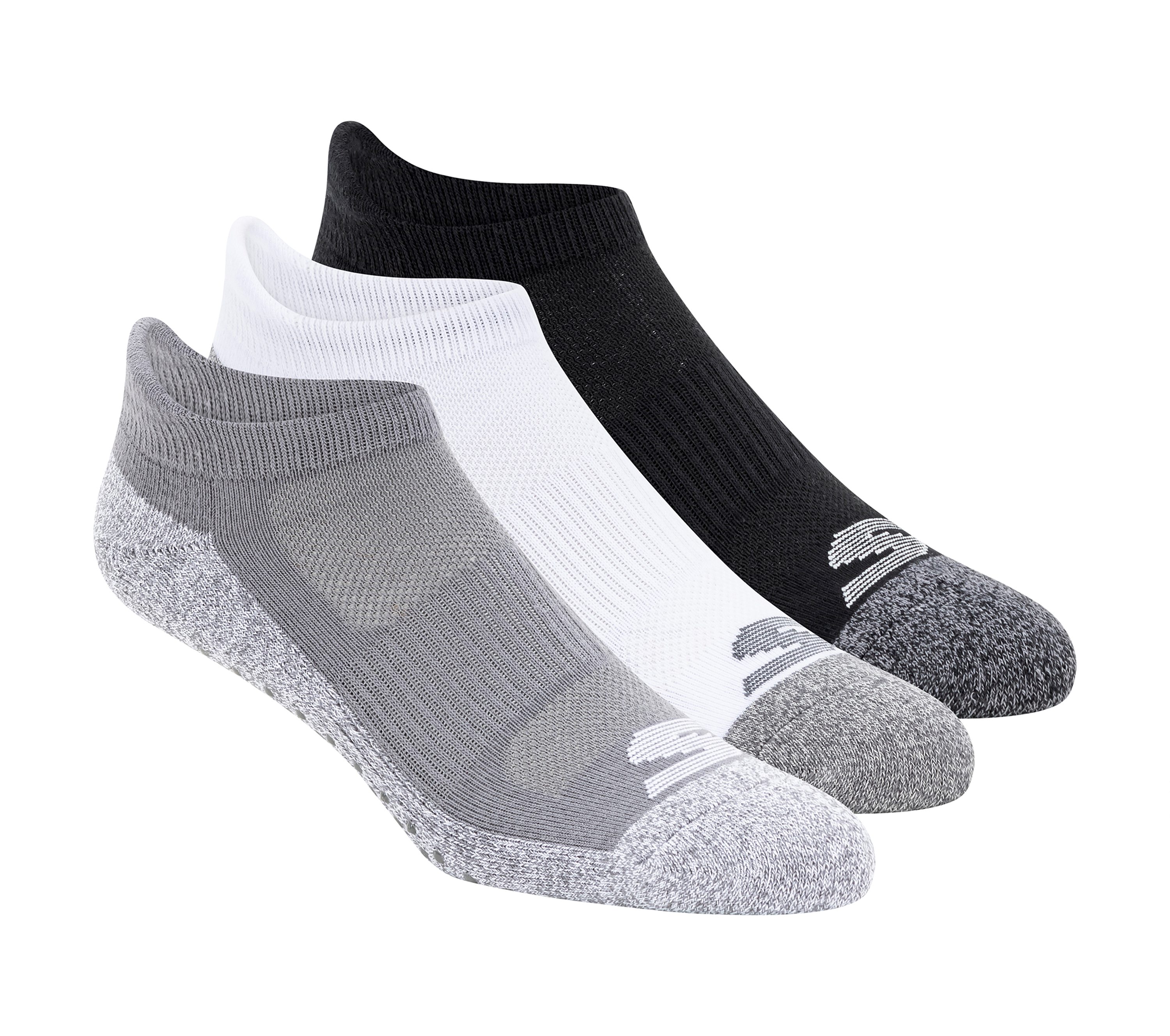 Skechers 3 Pack Low Cut Grip medias o calcetines? en Gris, talla Media