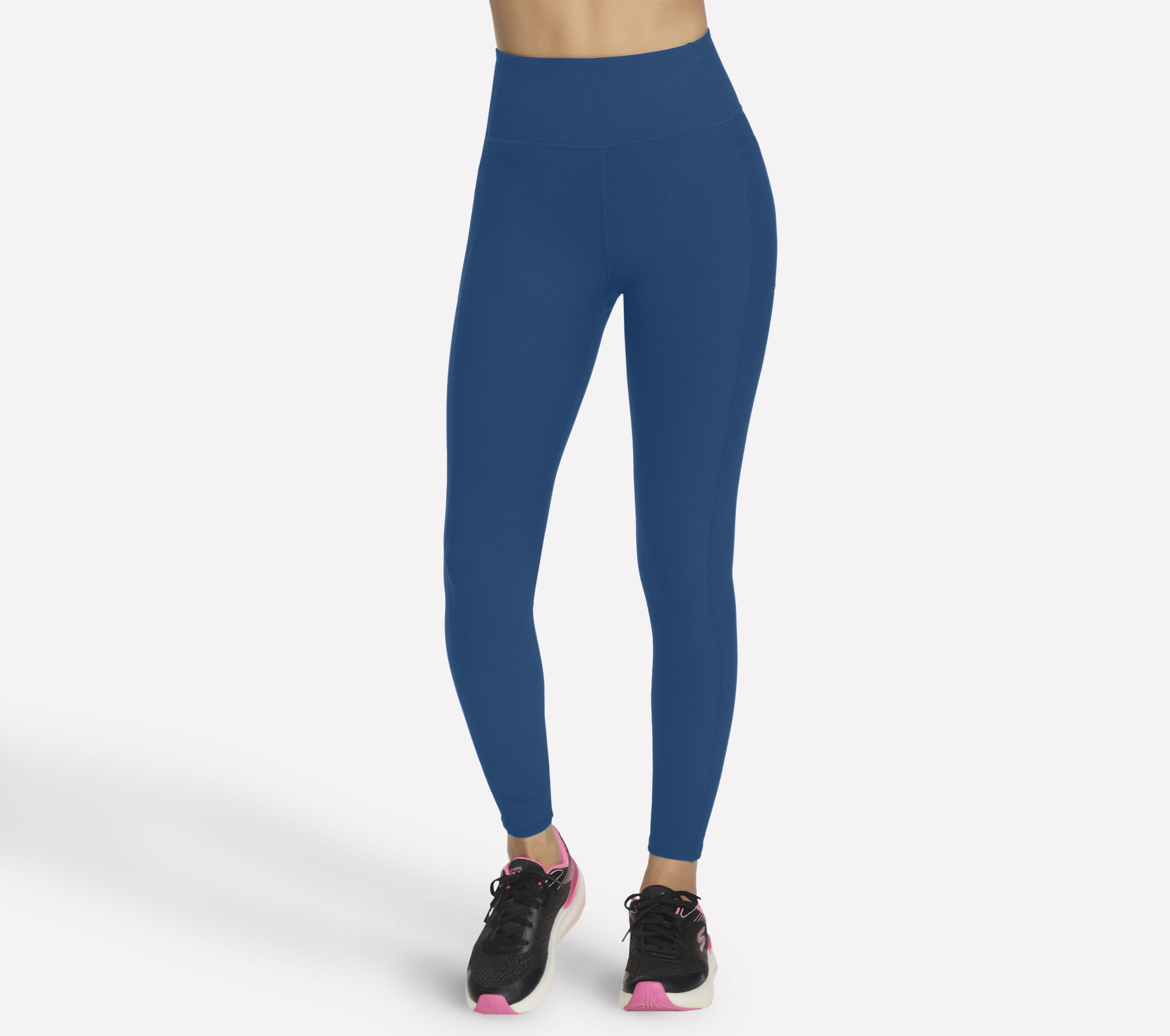 Skechers GO FLEX RIB FL High Waist Legging en Verdeazulado/Navy, talla 3XL