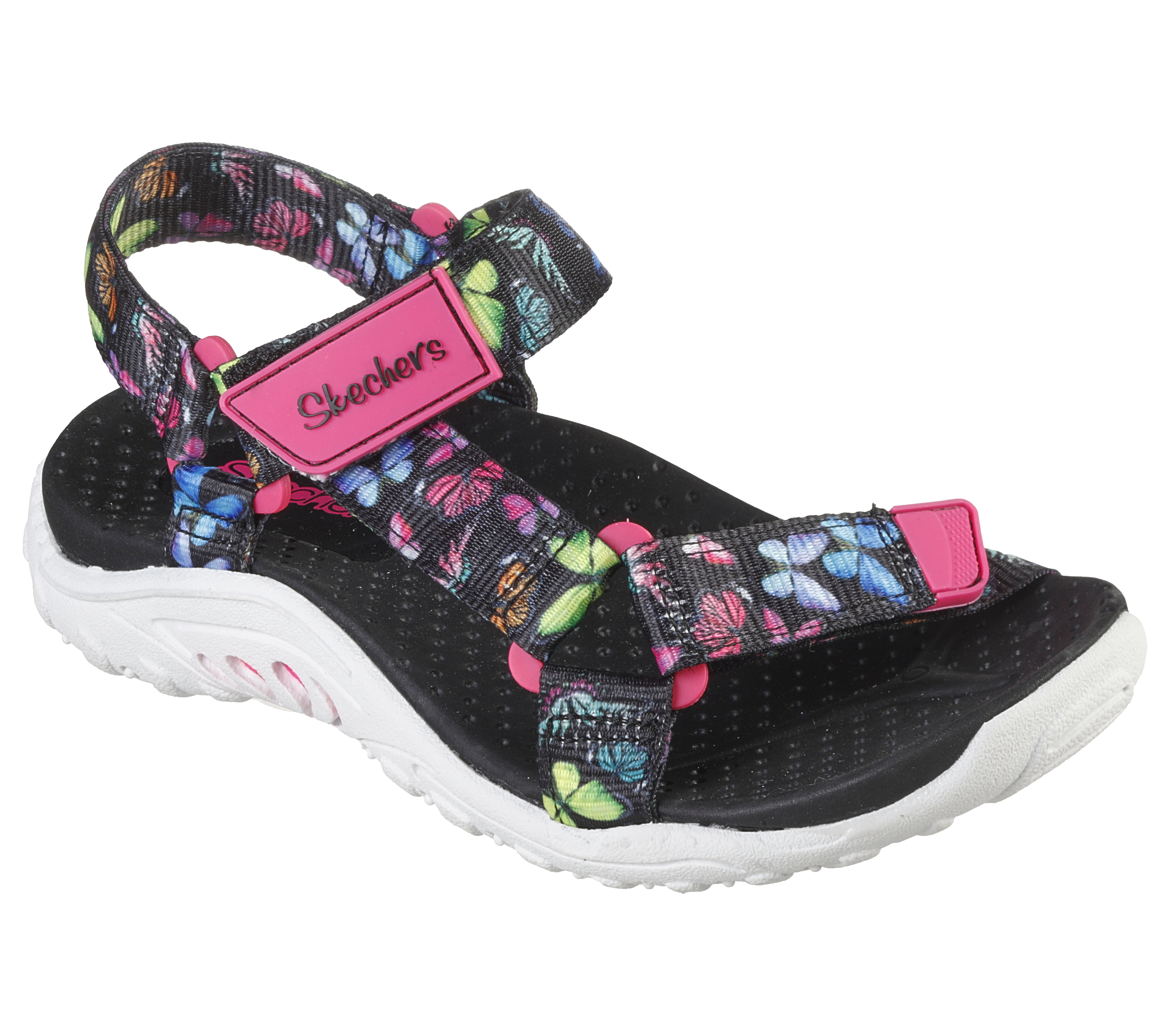 Skechers niña Reggae - Butterfly Squad en Negro, talla 27.5