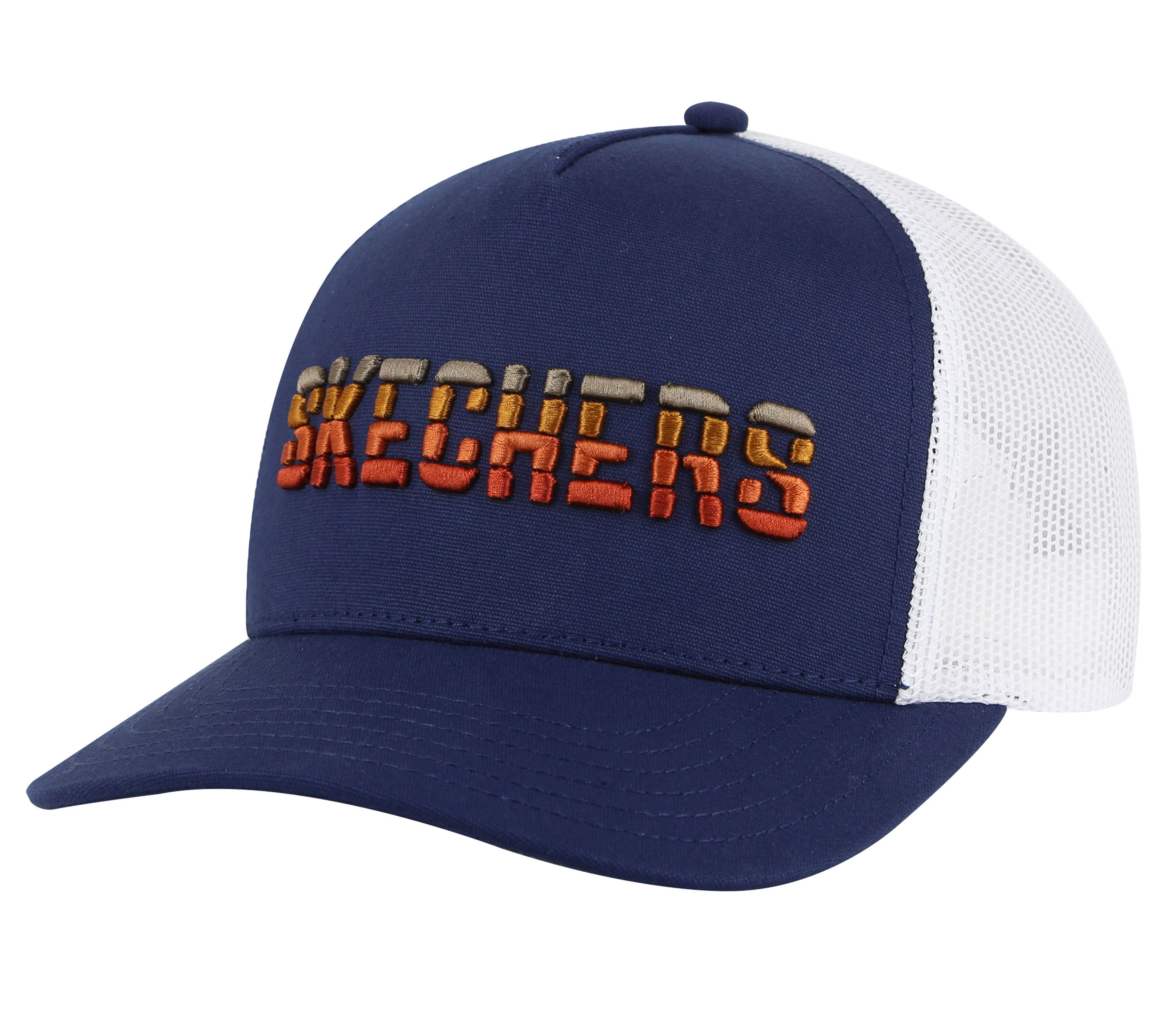 Skechers Textured Logo Trucker Hat en Marengo/Navy