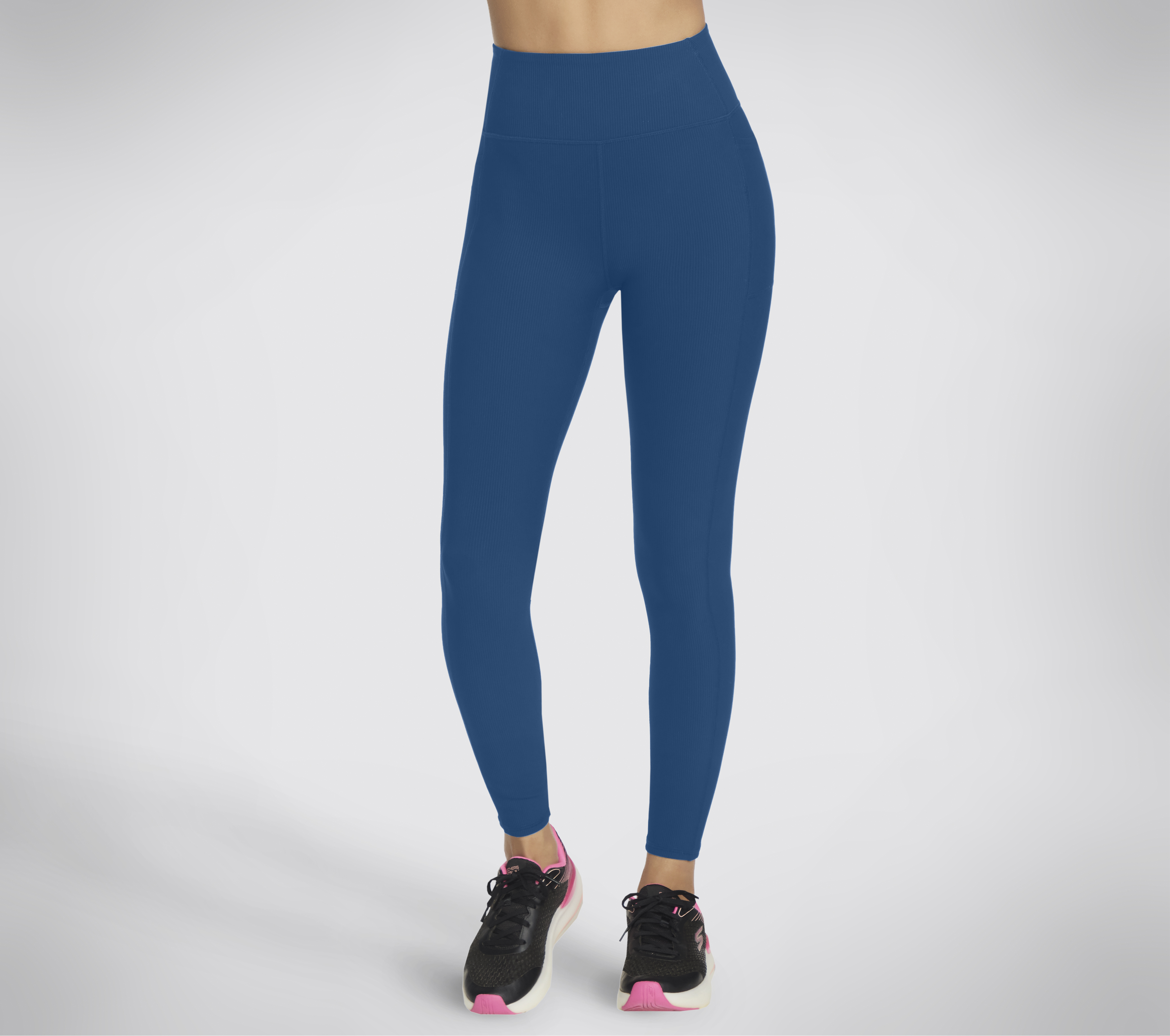 Skechers GO FLEX RIB FL High Waist Legging en Verdeazulado/Navy, talla 3XL