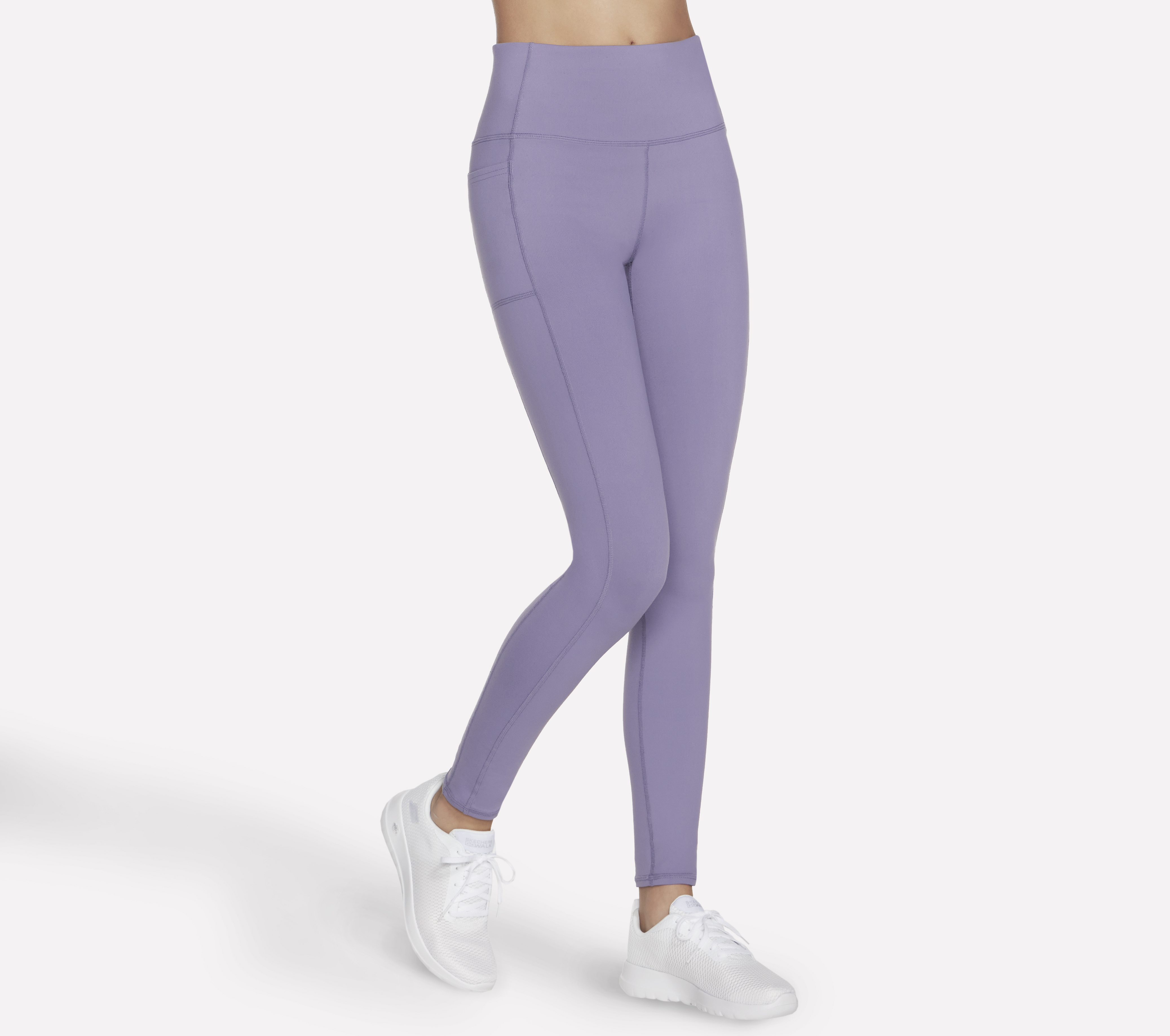 Skechers GO WALK High Waist Legging en Gris/Morado, talla 2XL