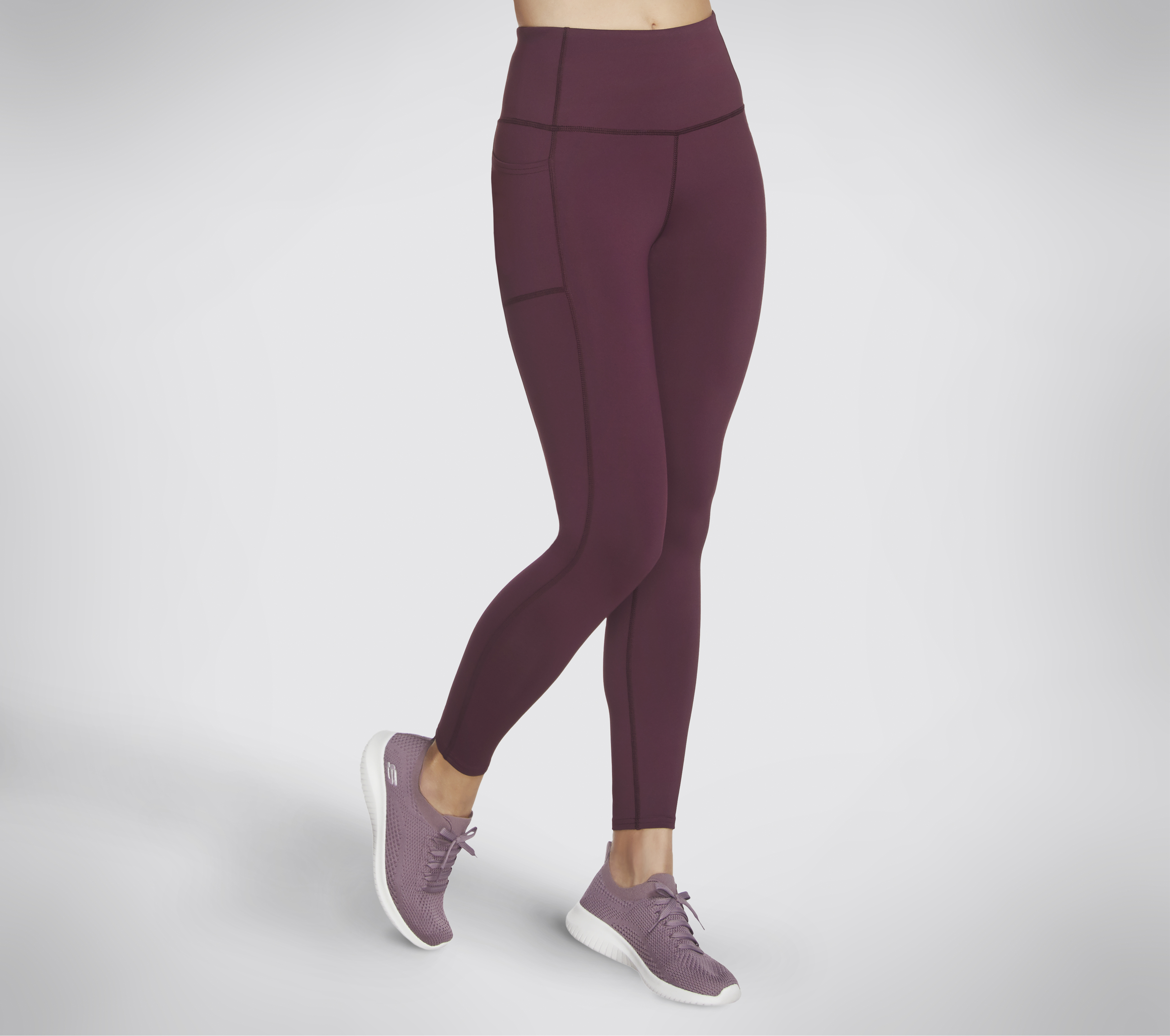 Skechers GO WALK High Waist Legging en Morado, talla Pequeña