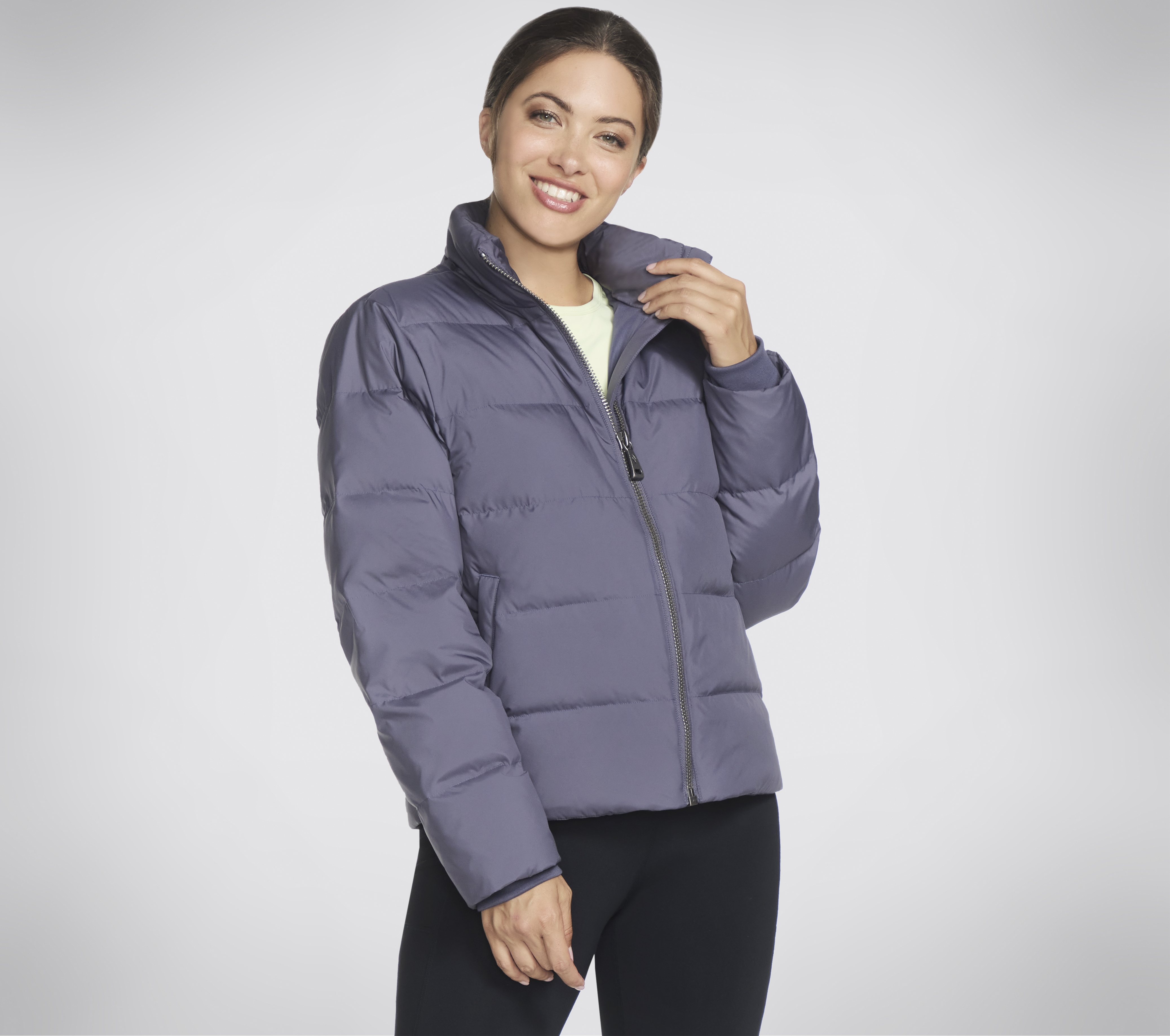 Skechers GO SHIELD chaqueta en Morado/Marengo, talla 3XL