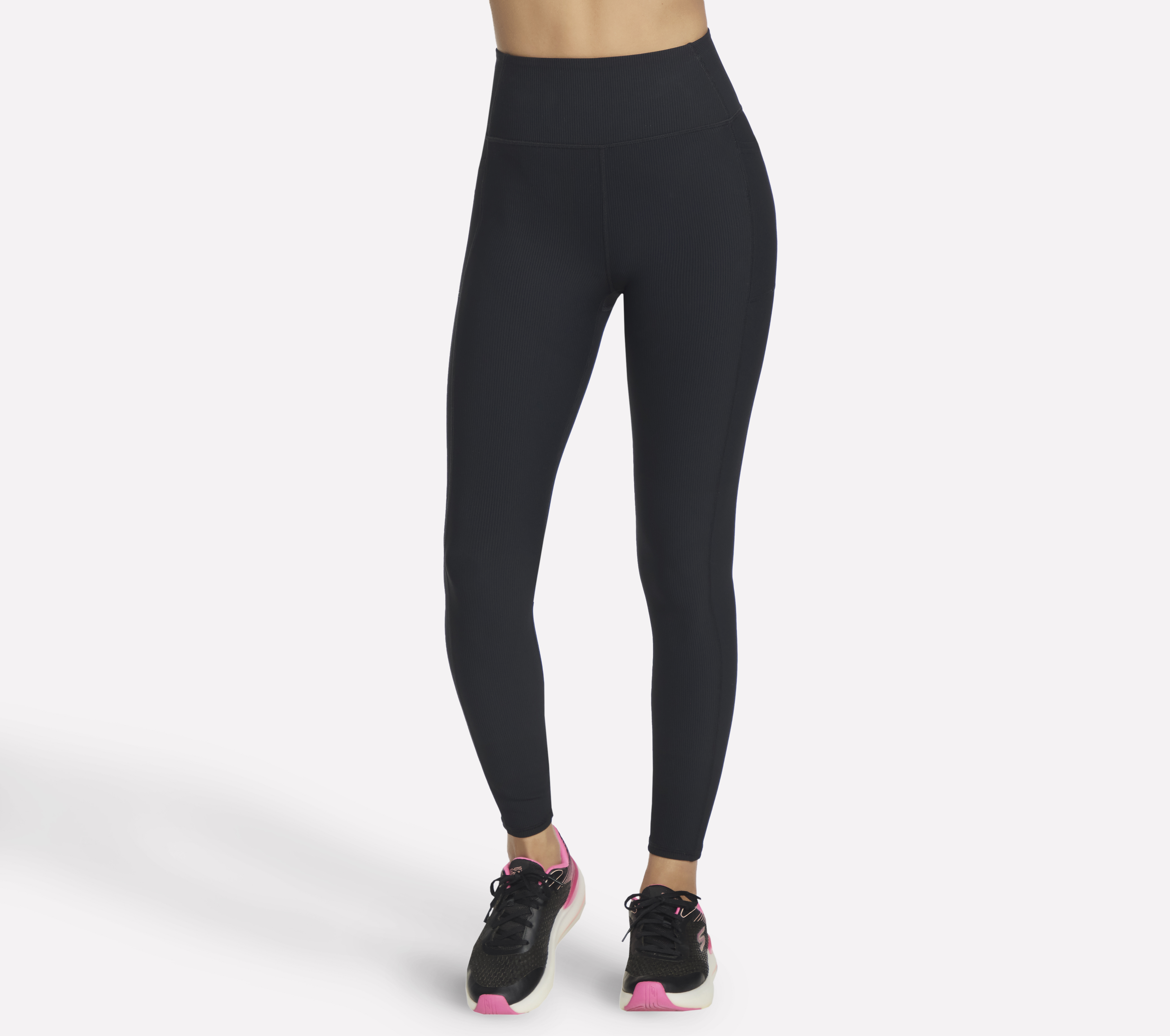 Skechers GO FLEX RIB FL High Waist Legging en Negro, talla 2XL