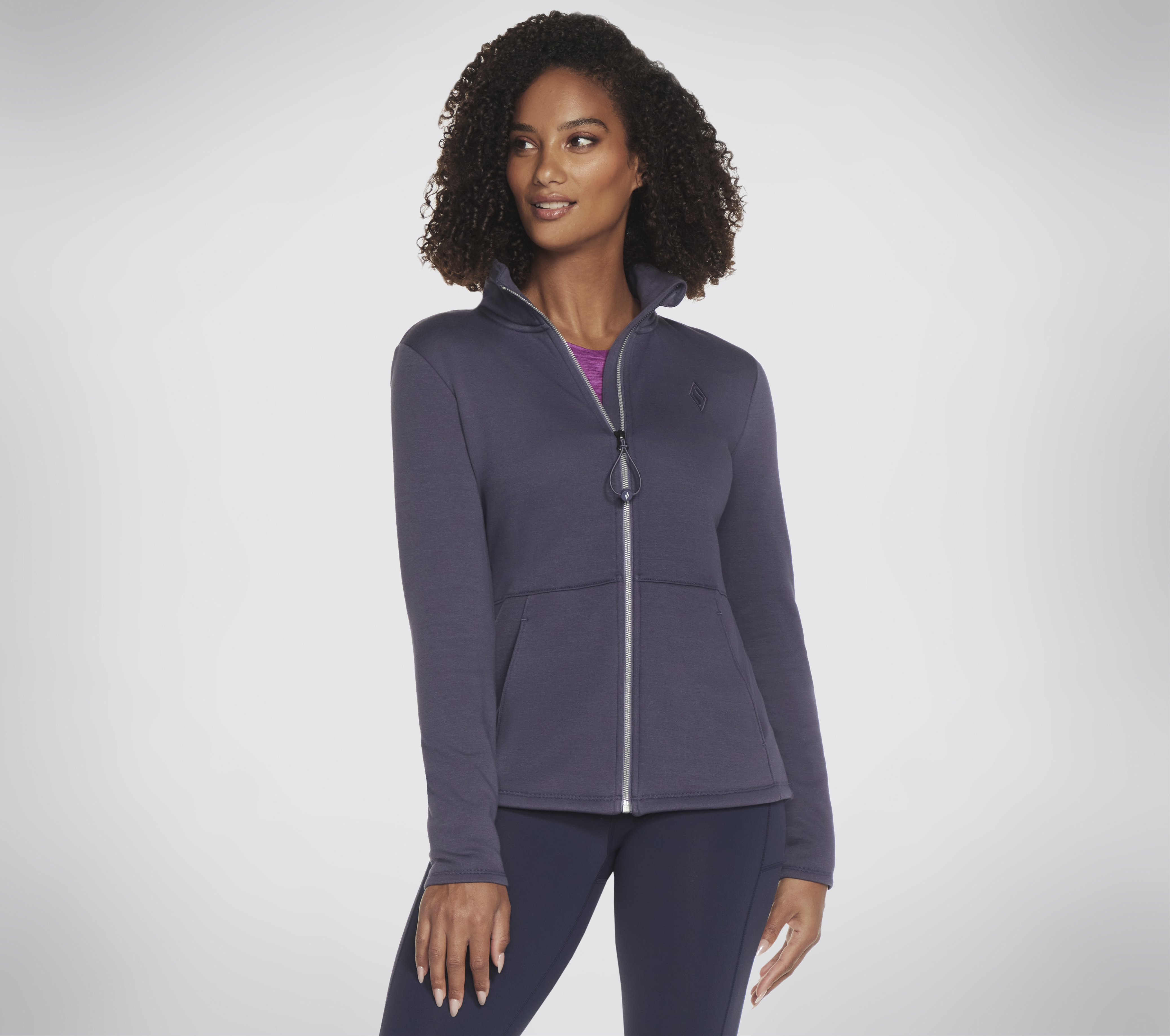 Skechers GO SNUGGLE chaqueta en Morado/Marengo, talla 2XL