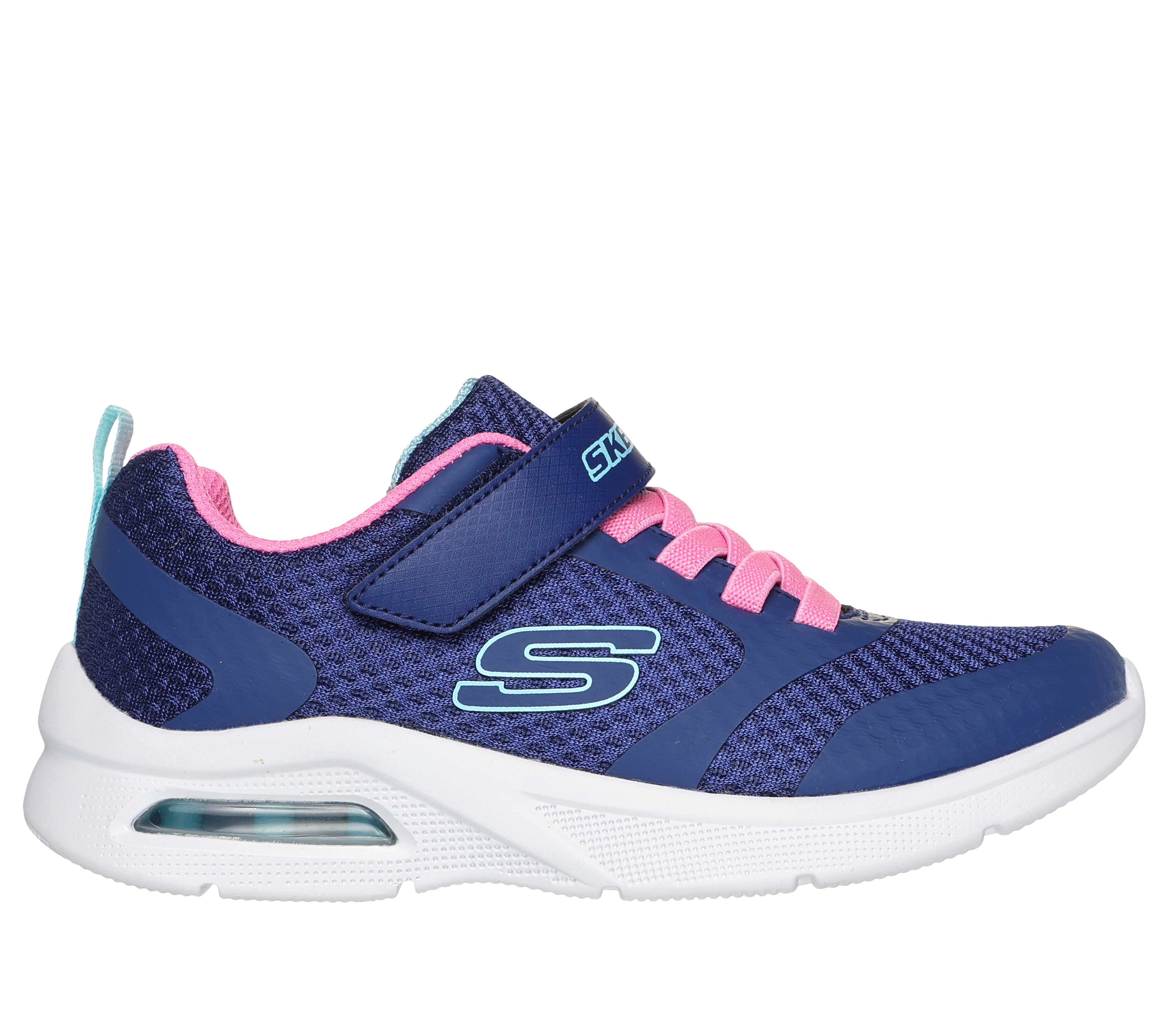 Skechers niña Microspec Max - Racer Gal en Navy/Rosa, talla 33