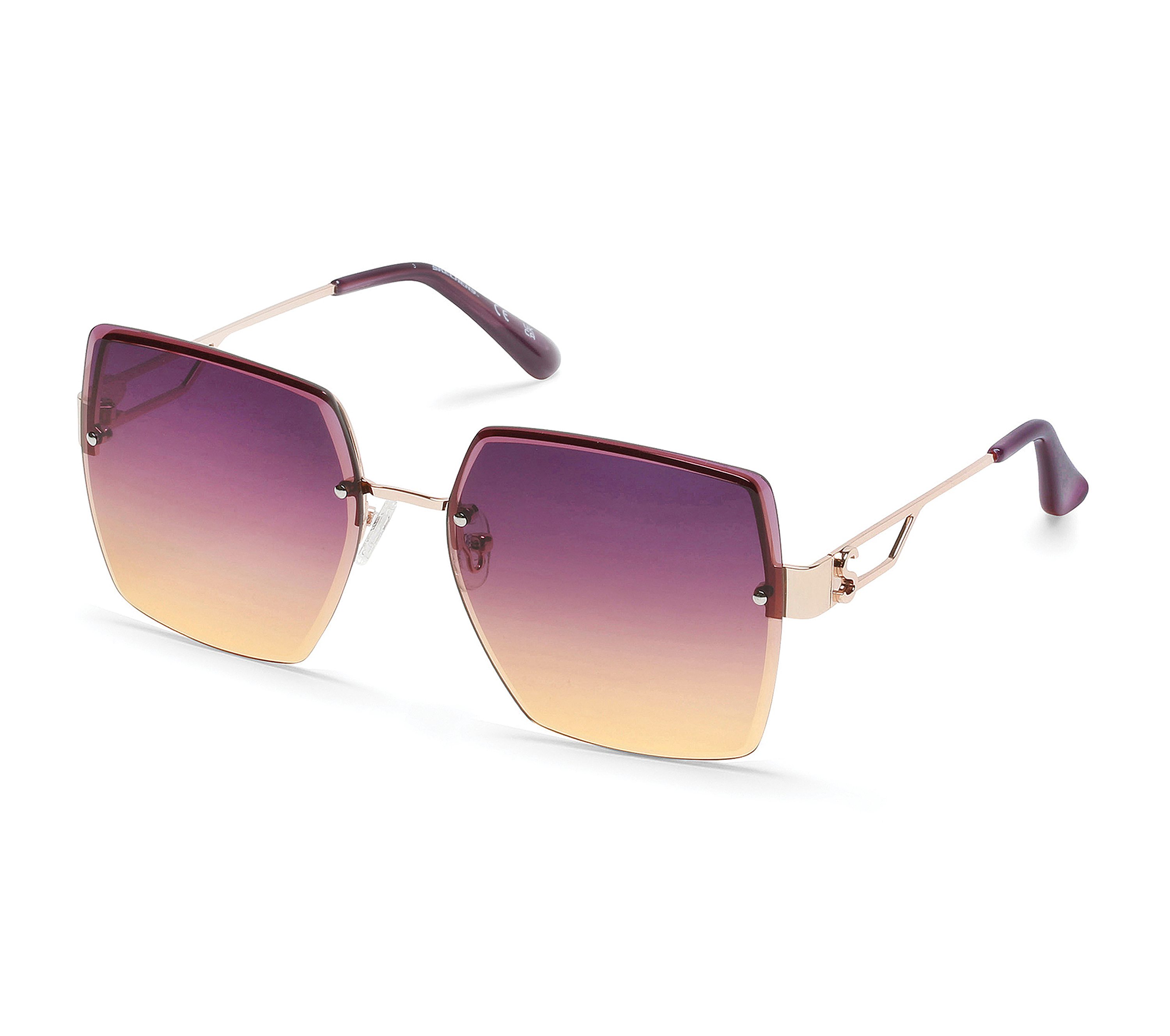 Skechers OverTamañod Rimless Square gafas de sol en Roseoro