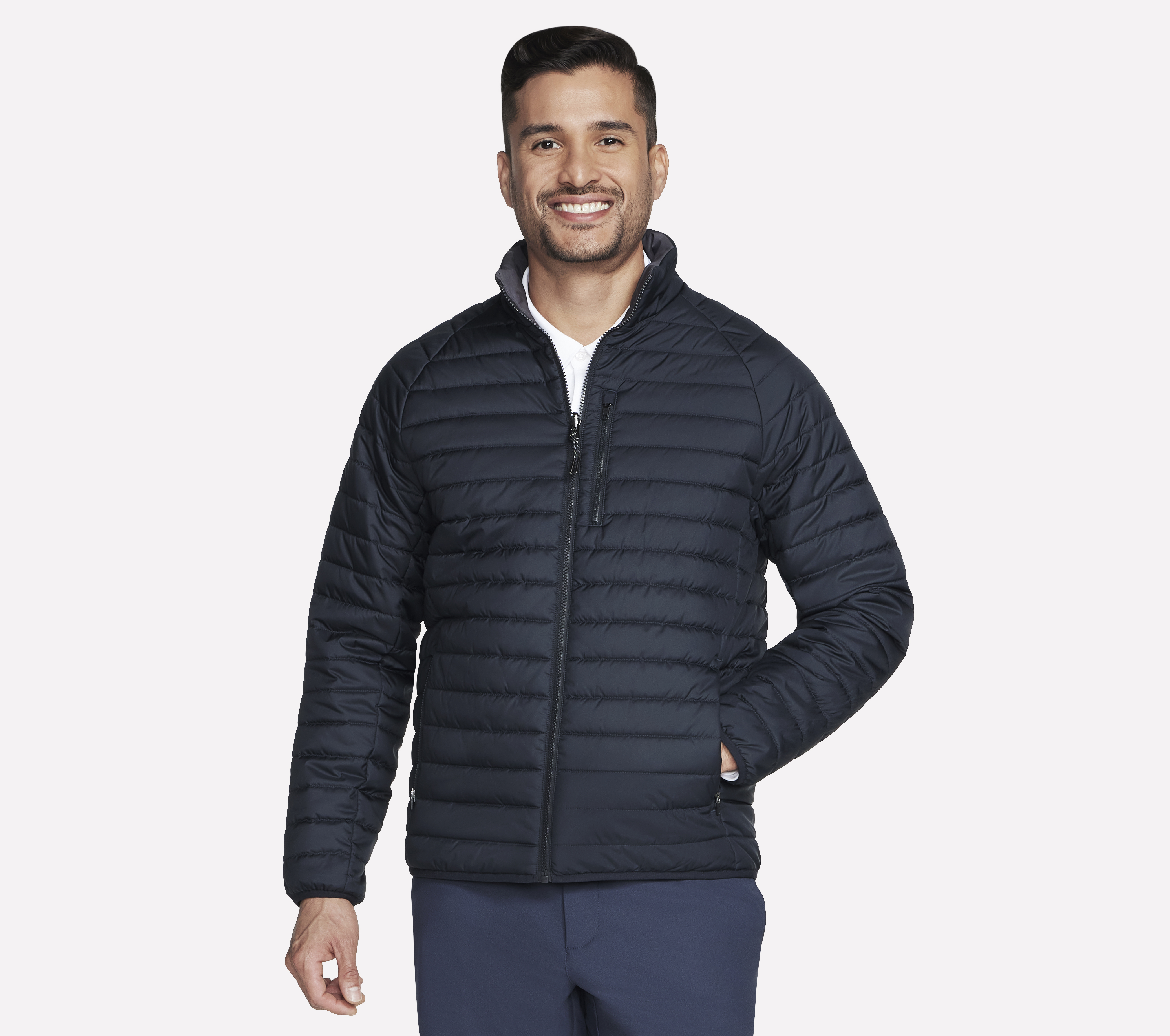 Skechers GO SHIELD Altitude Reversible chaqueta en Negro, talla 2XL